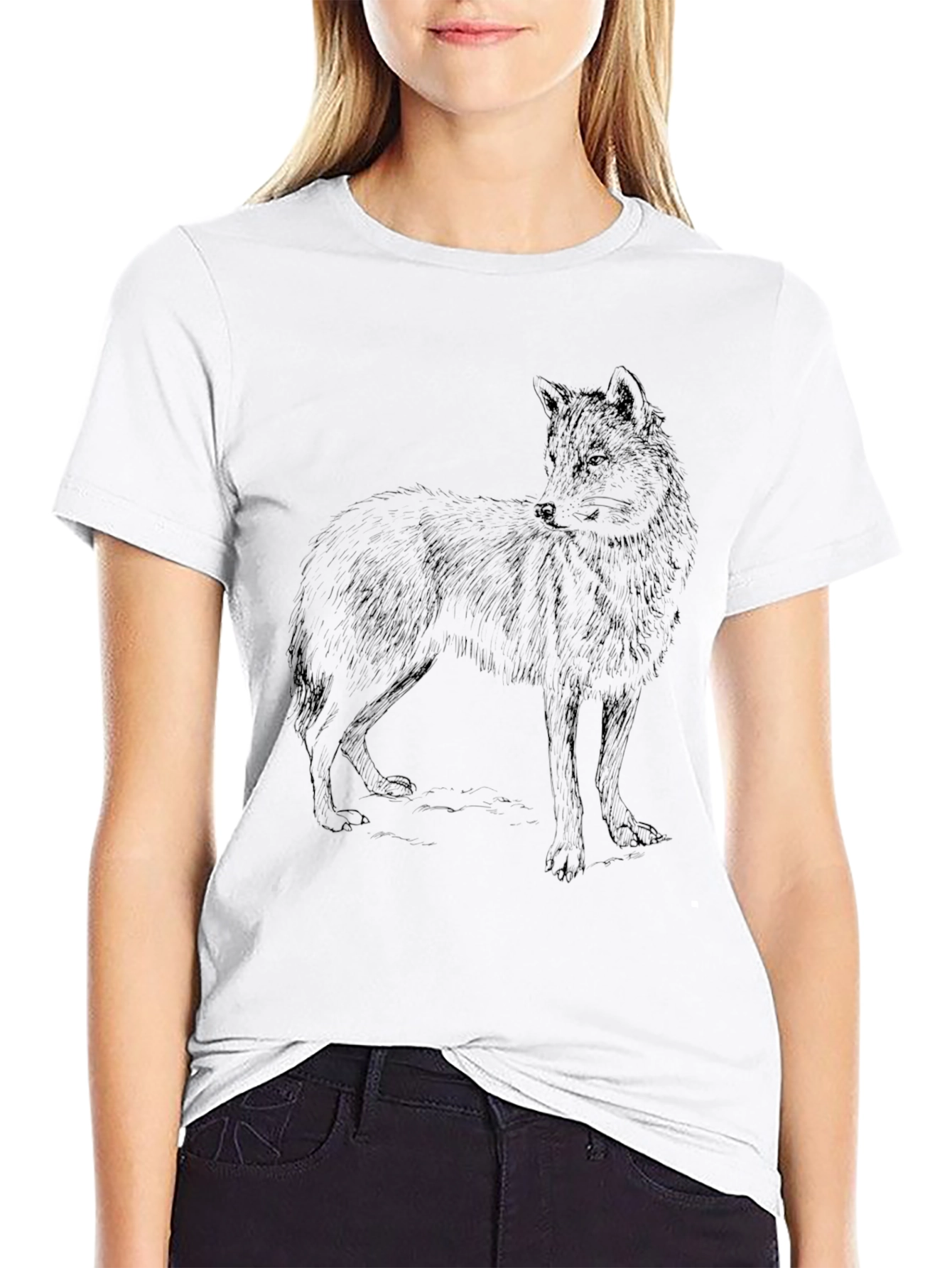 Black Black Wolf Graphic Tee - Men's Short Sleeve Shirt view 9