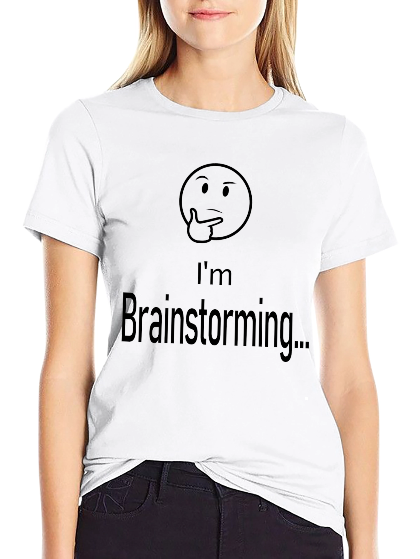 Black I'm Brainstorming T-Shirt view 9