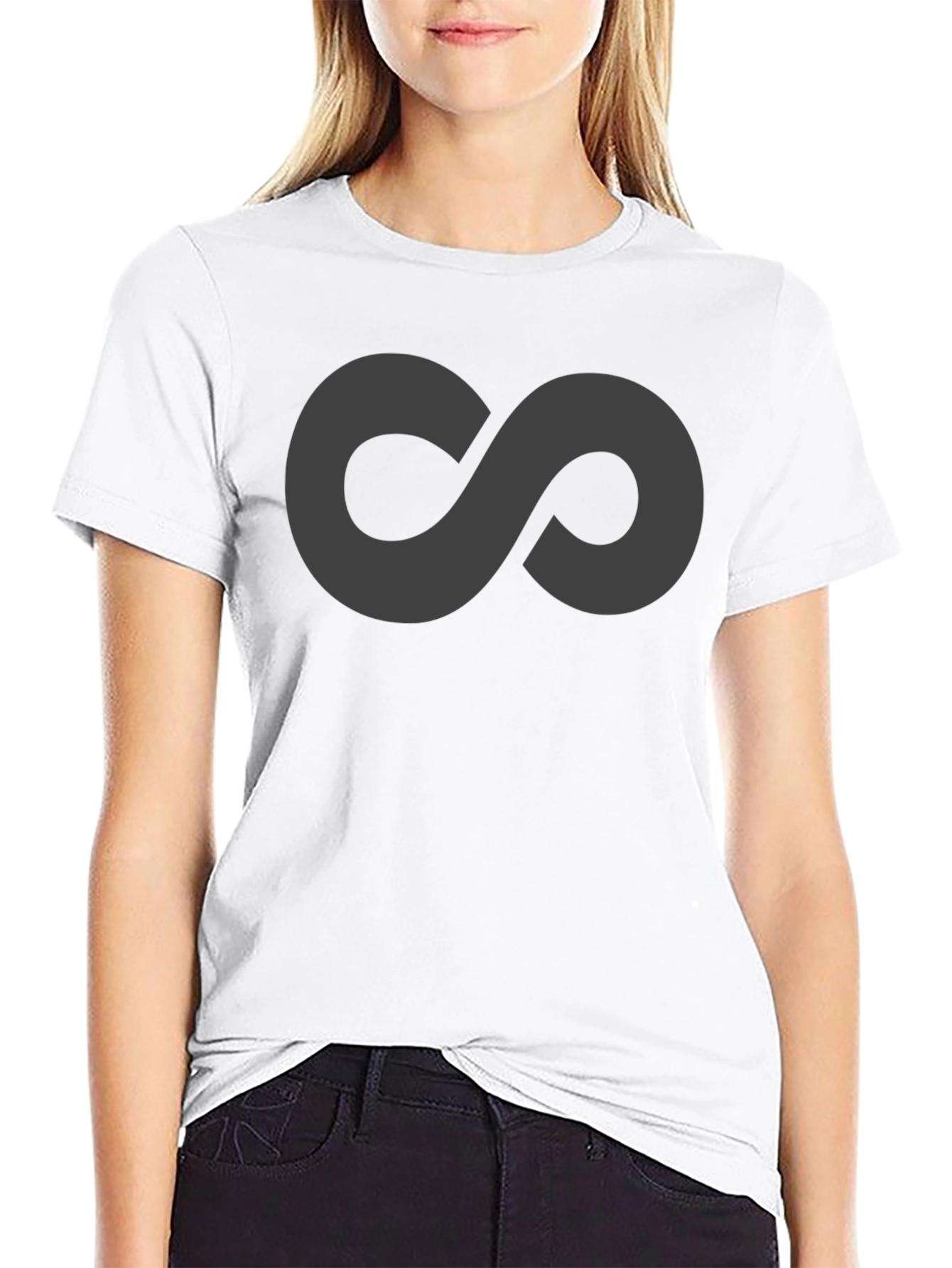 Black Infinity Symbol Black T-Shirt view 9