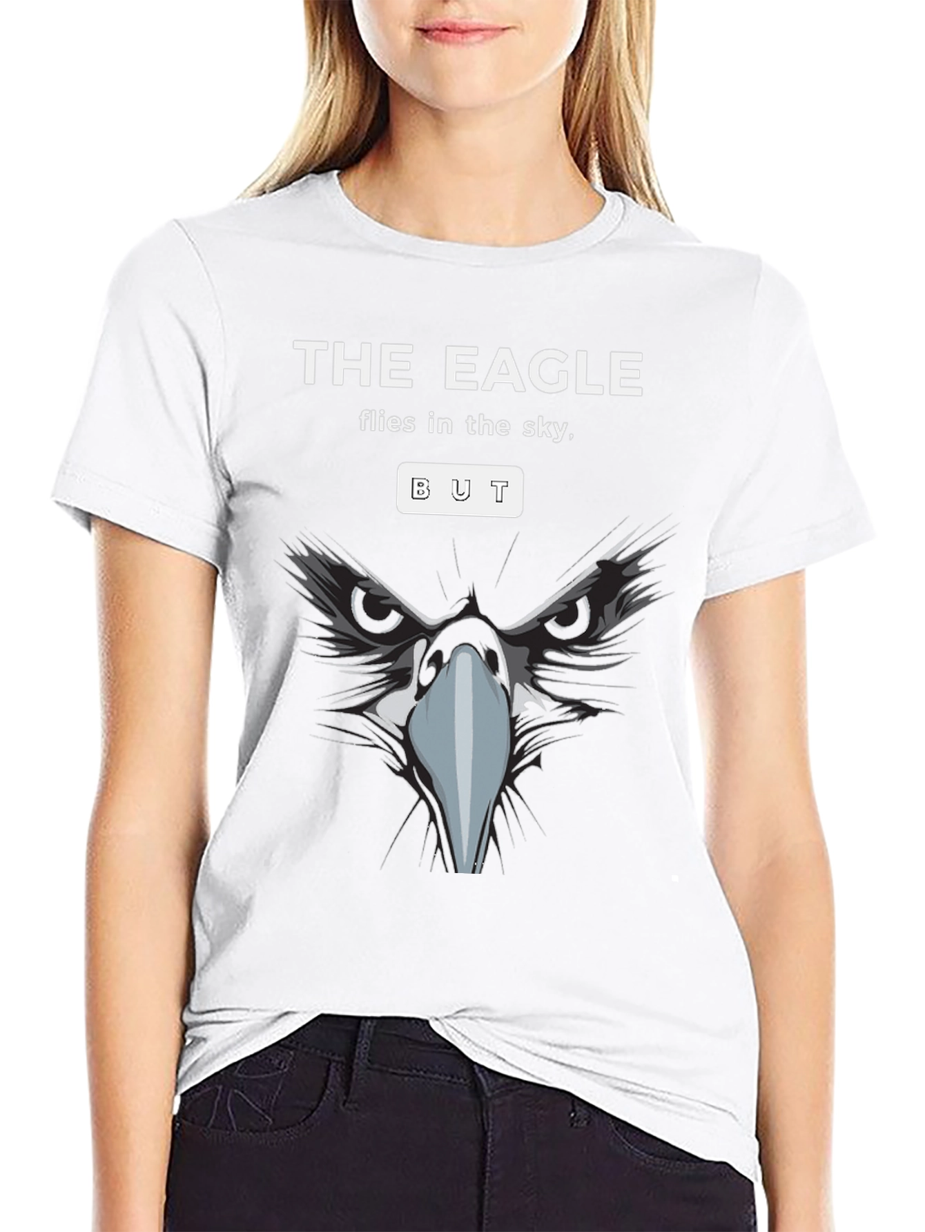 Black The Eagle Flies T-Shirt view 9