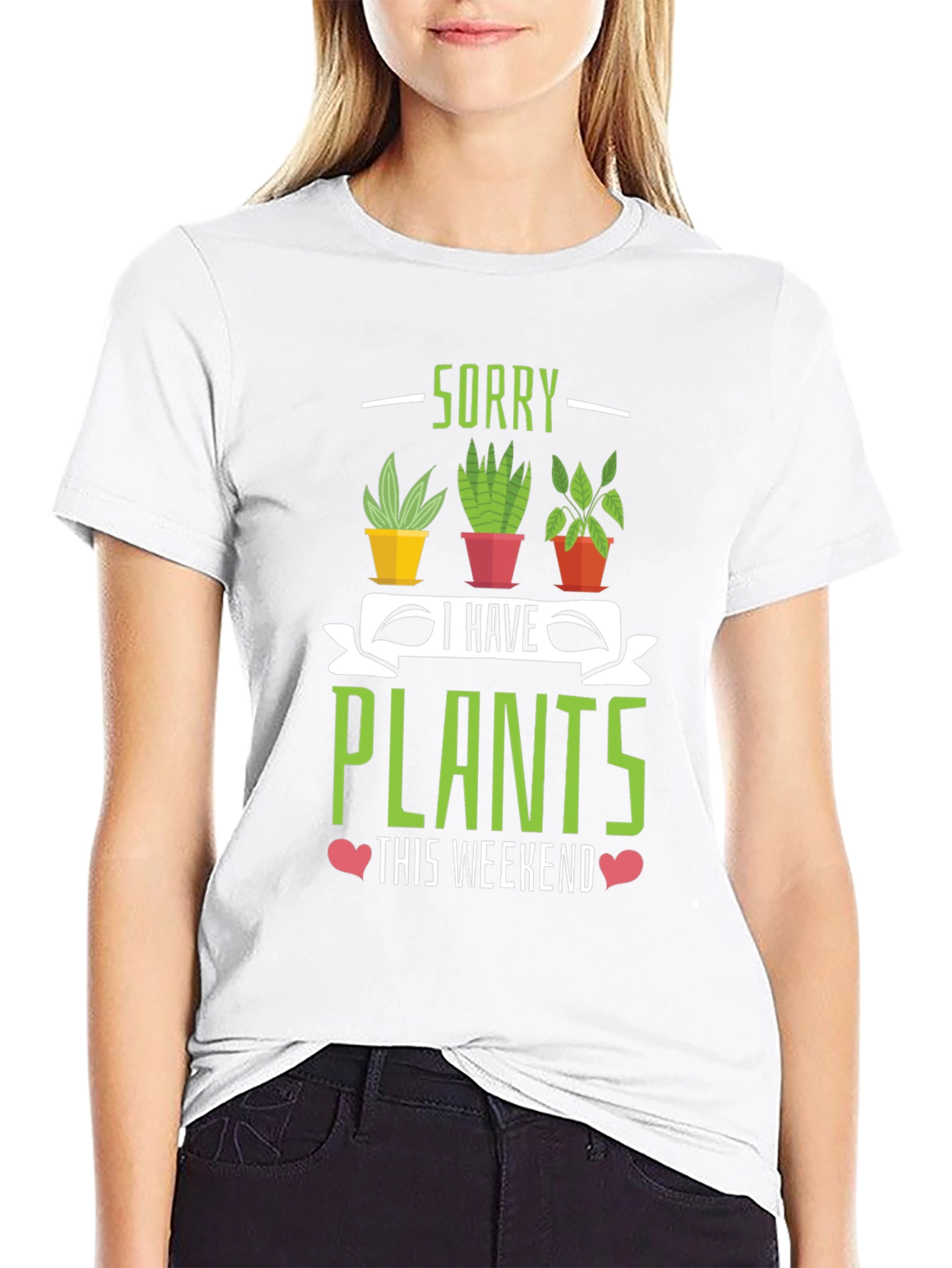 Black Sorry I Have Plants Weekend T-Shirt view 9