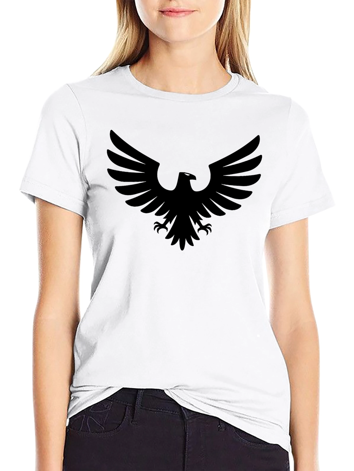 Black Black Eagle Graphic Tee - Men's Casual T-Shirt view 9