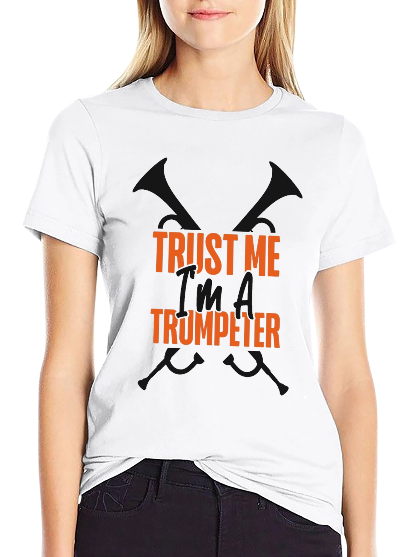 Black Trust Me Trumpeter T-Shirt view 9