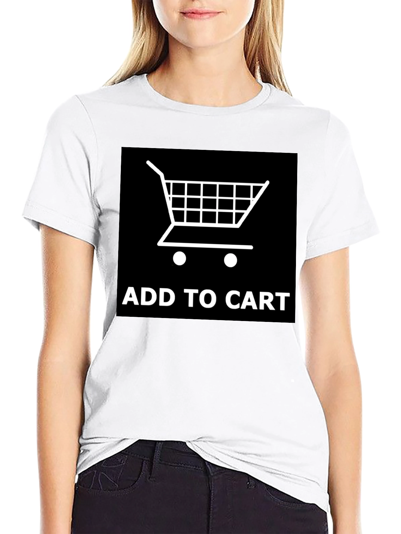 Add to Cart Graphic Tee - Shopping Cart Design - 9