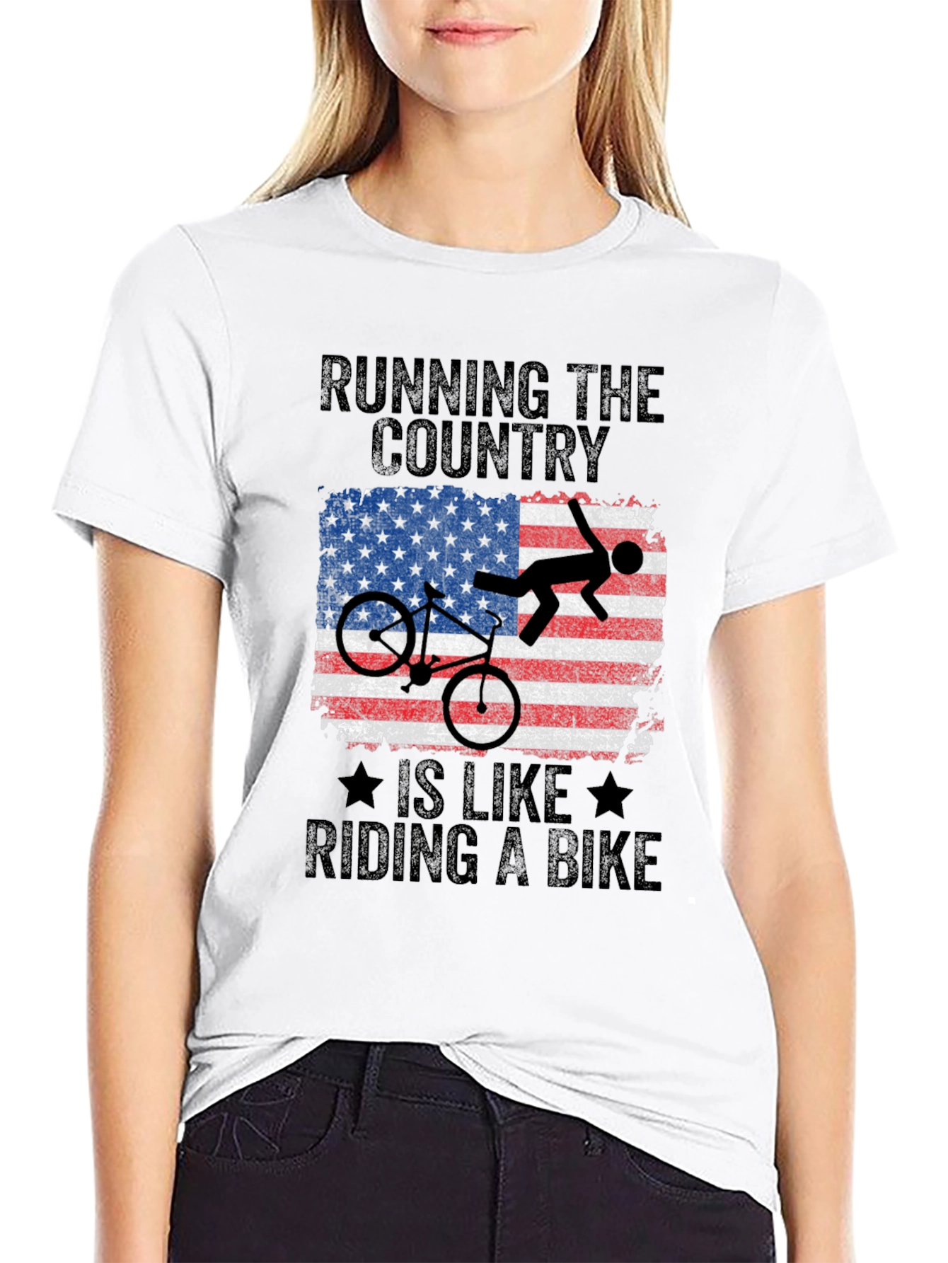 Black Running the Country Bike T-Shirt view 9