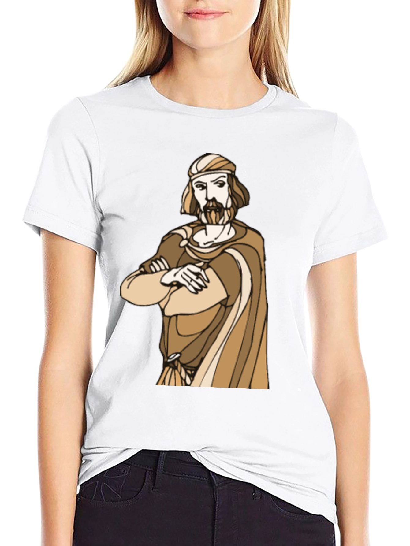 Black Ancient Philosopher Graphic T-Shirt - Unisex view 9