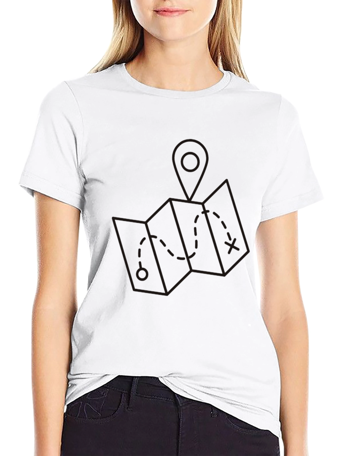 Black Black Map Graphic Tee - Adventure Ready! view 9