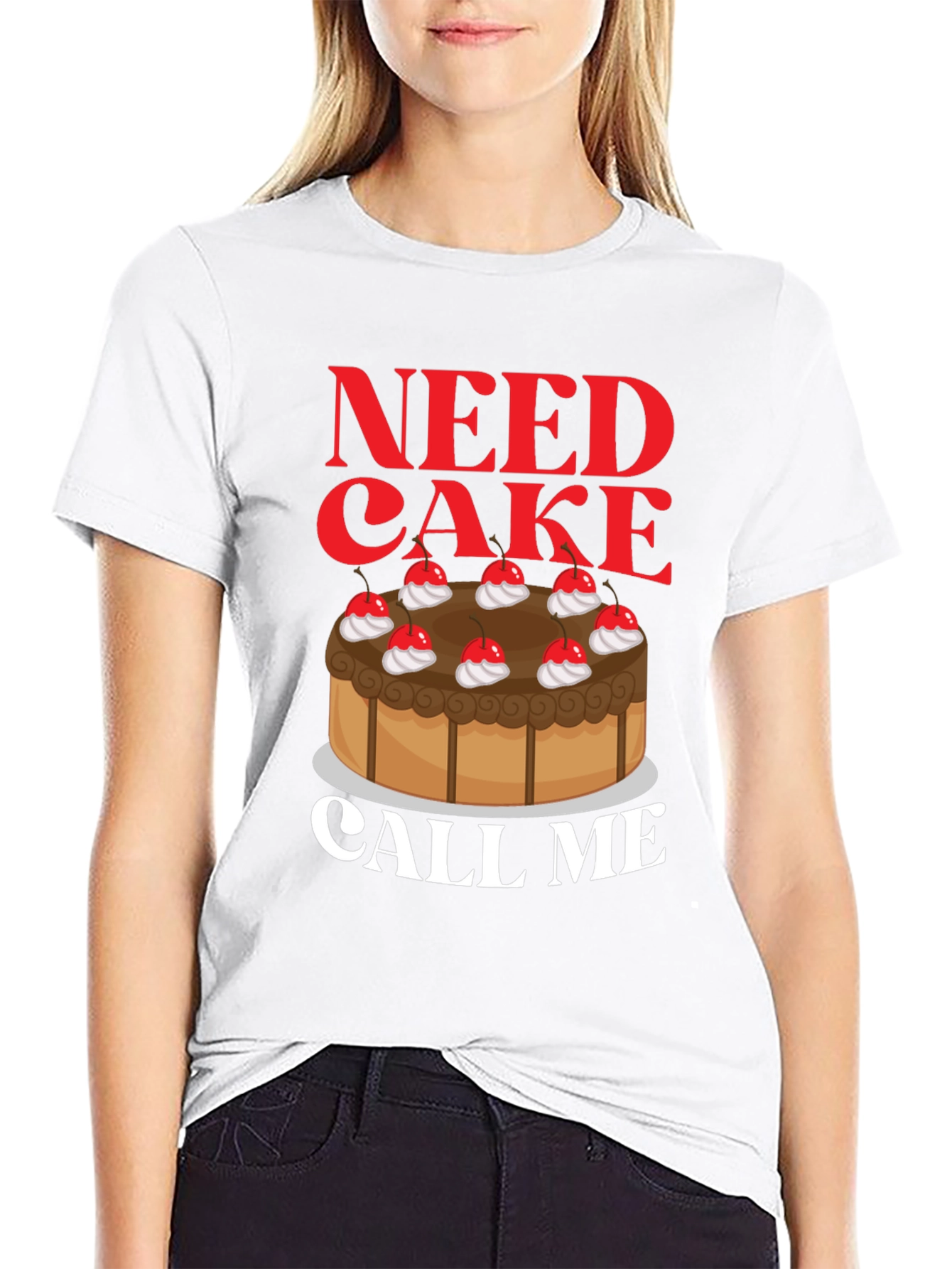 Black Need Cake Call Me T-Shirt - Sweet Tooth Tee view 9