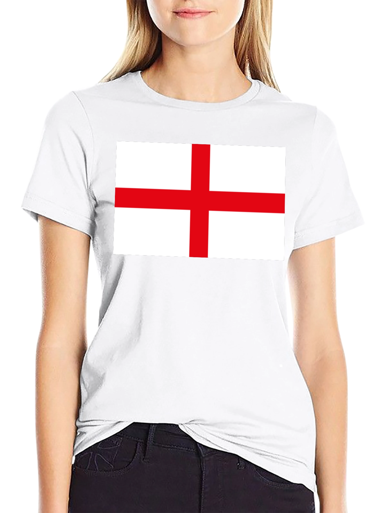 Black England Flag Graphic T-Shirt - Black view 9