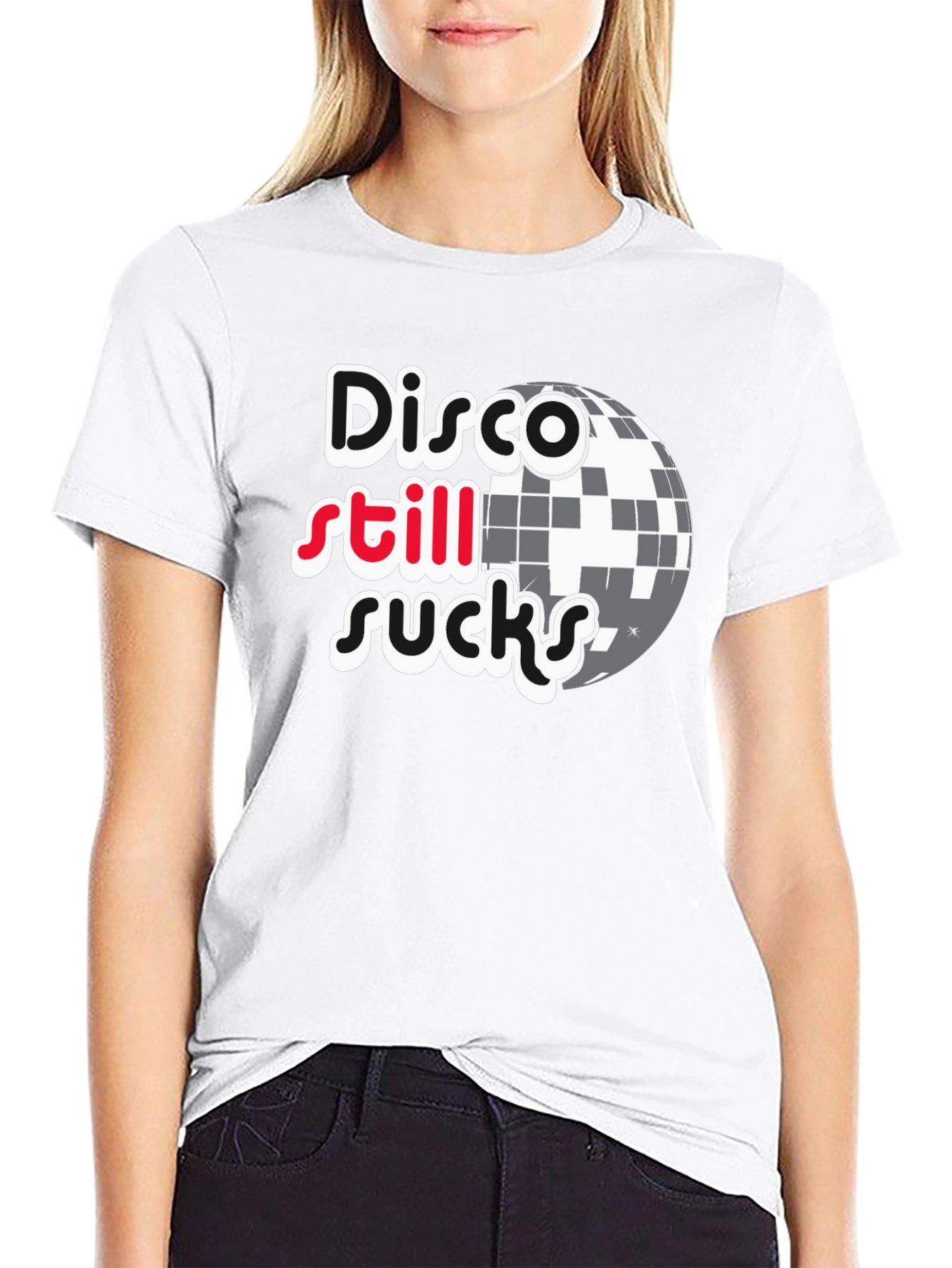 Black Disco Still Sucks Black T-Shirt view 9