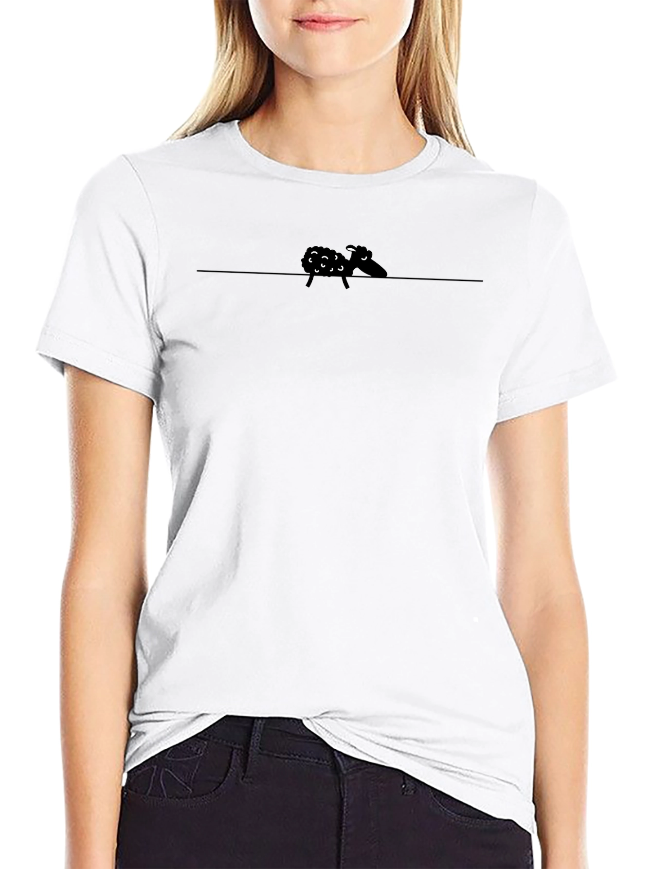 Black Black Sheep T-Shirt - Quirky Graphic Tee view 9