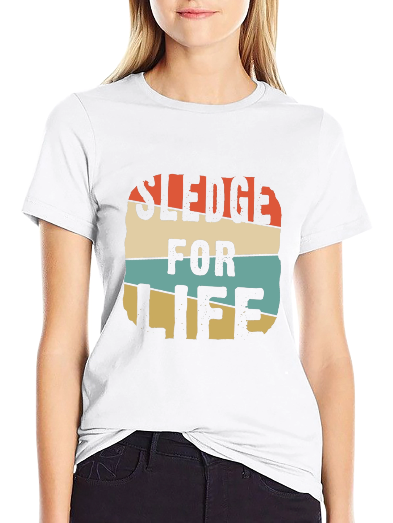 Black Sledge For Life Graphic Tee view 9