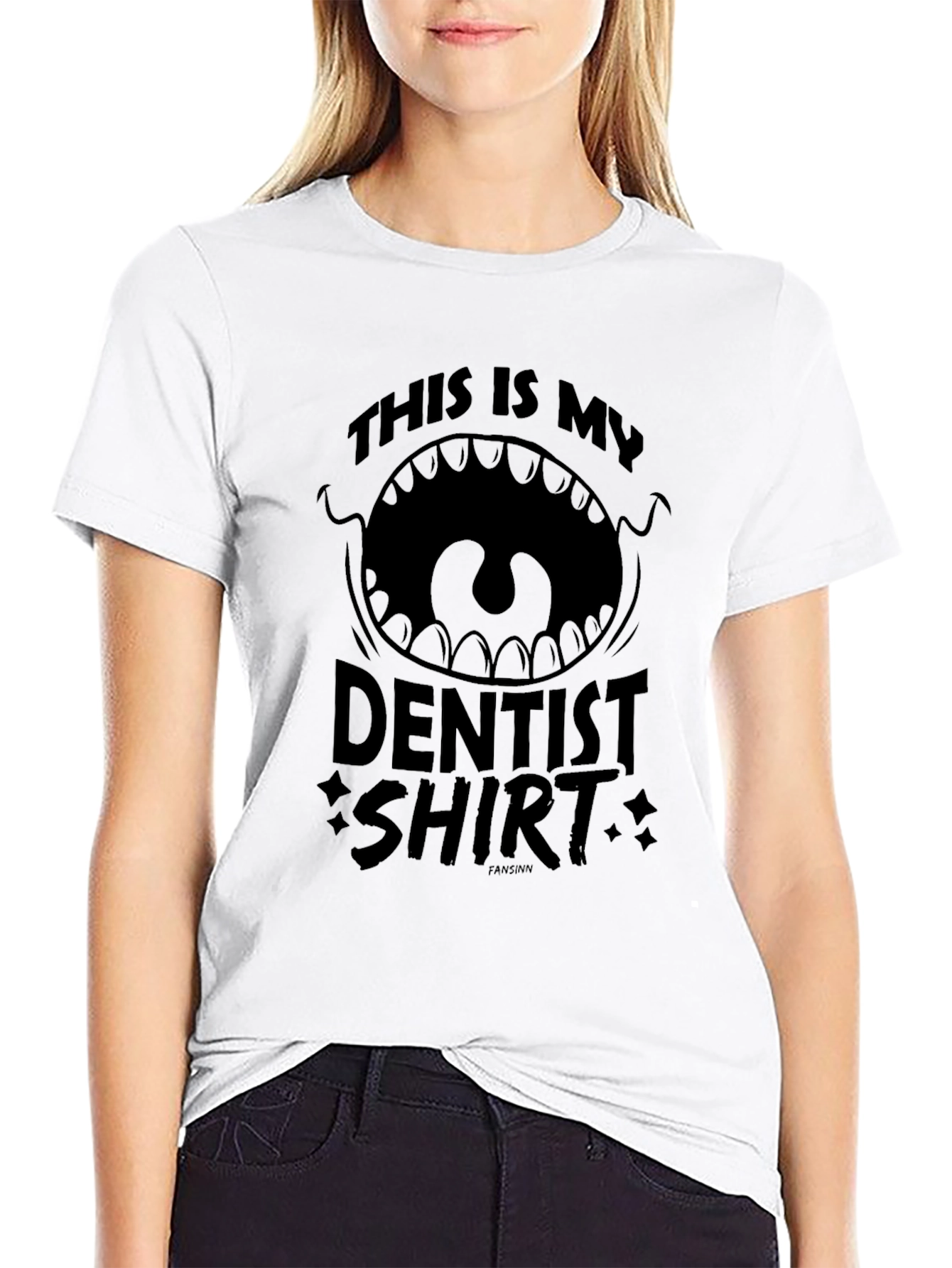 Black This is My Dentist Shirt - Funny Graphic Tee view 9