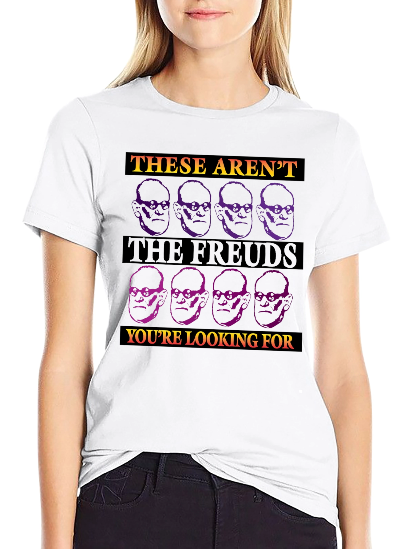 Black These Aren't The Freuds You're Looking For T-Shirt view 9
