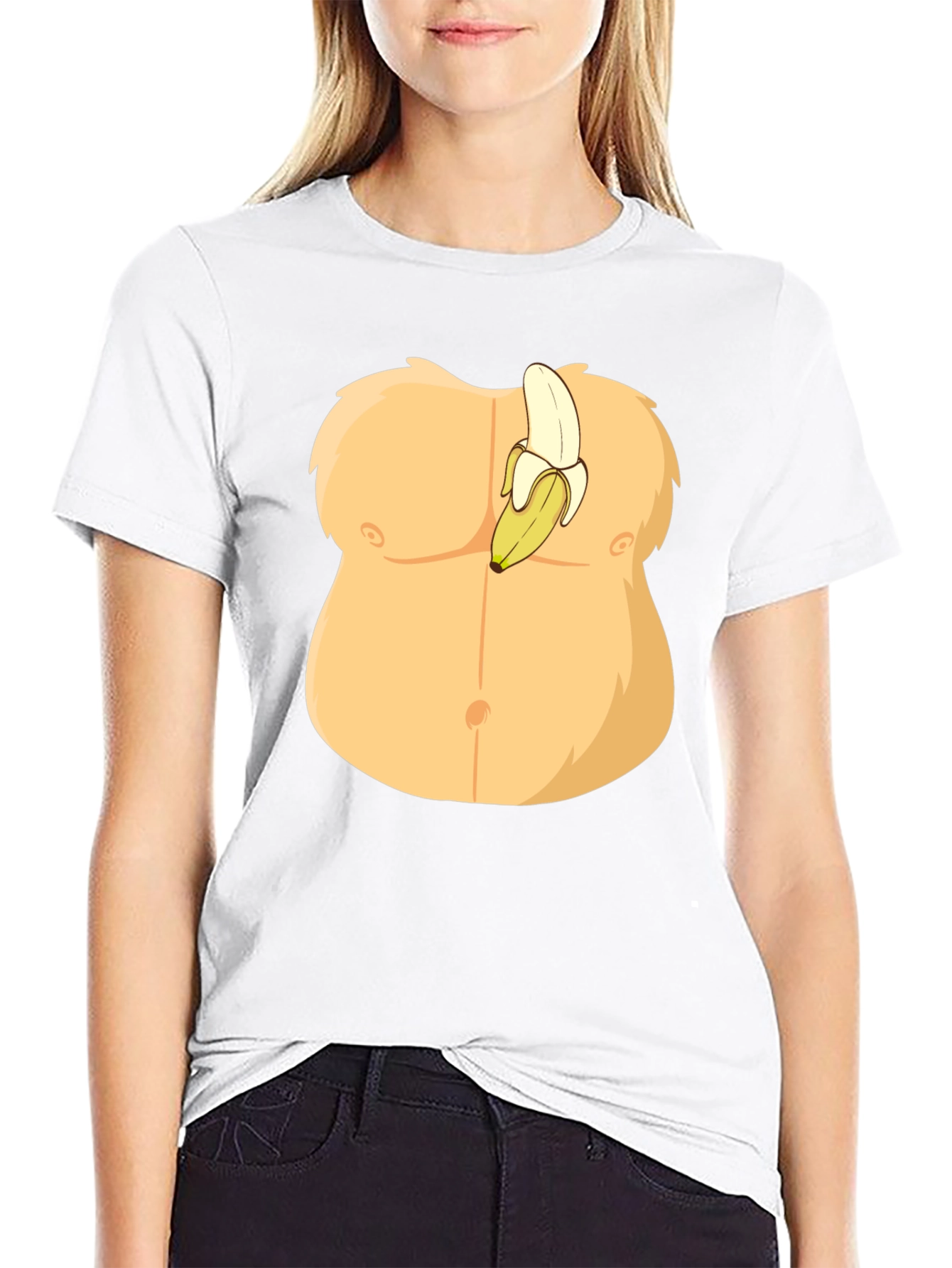 Black Funny Banana Abs Graphic T-Shirt view 9