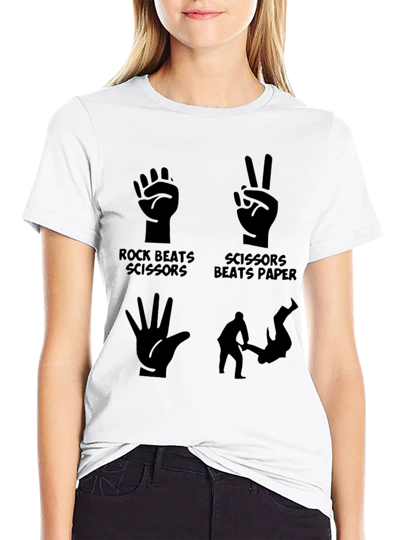 Black Rock Paper Scissors Shirt view 9
