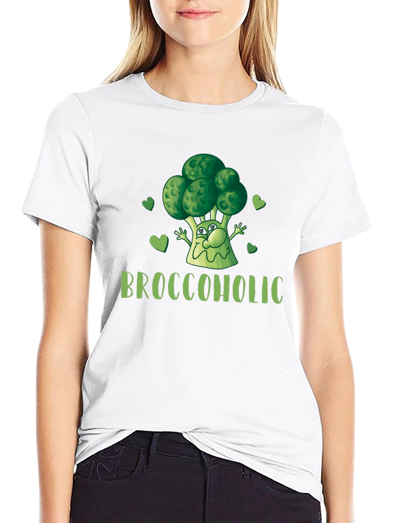Black Broccoholic Funny Broccoli Lover Black T-Shirt view 9