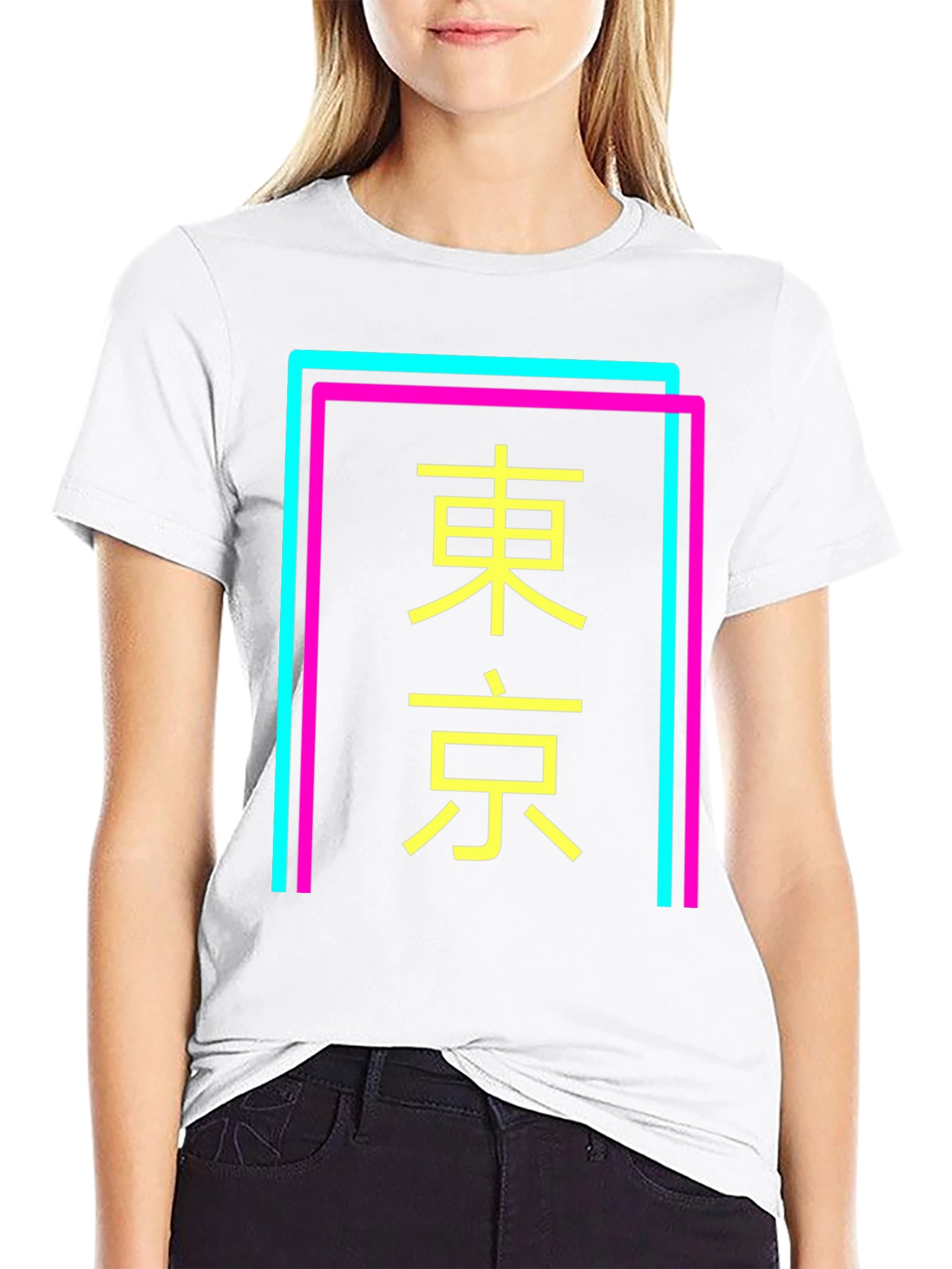 Black Tokyo Graphic Tee - Neon Pop view 9