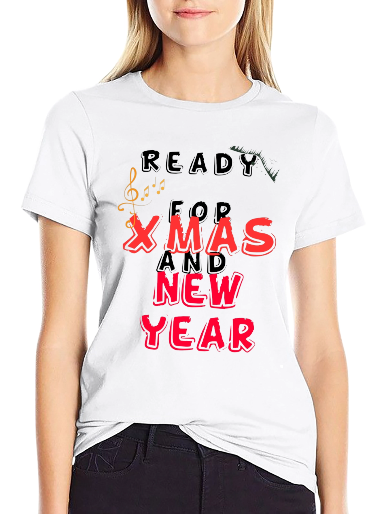 Black Ready For Xmas And New Year T-Shirt view 9