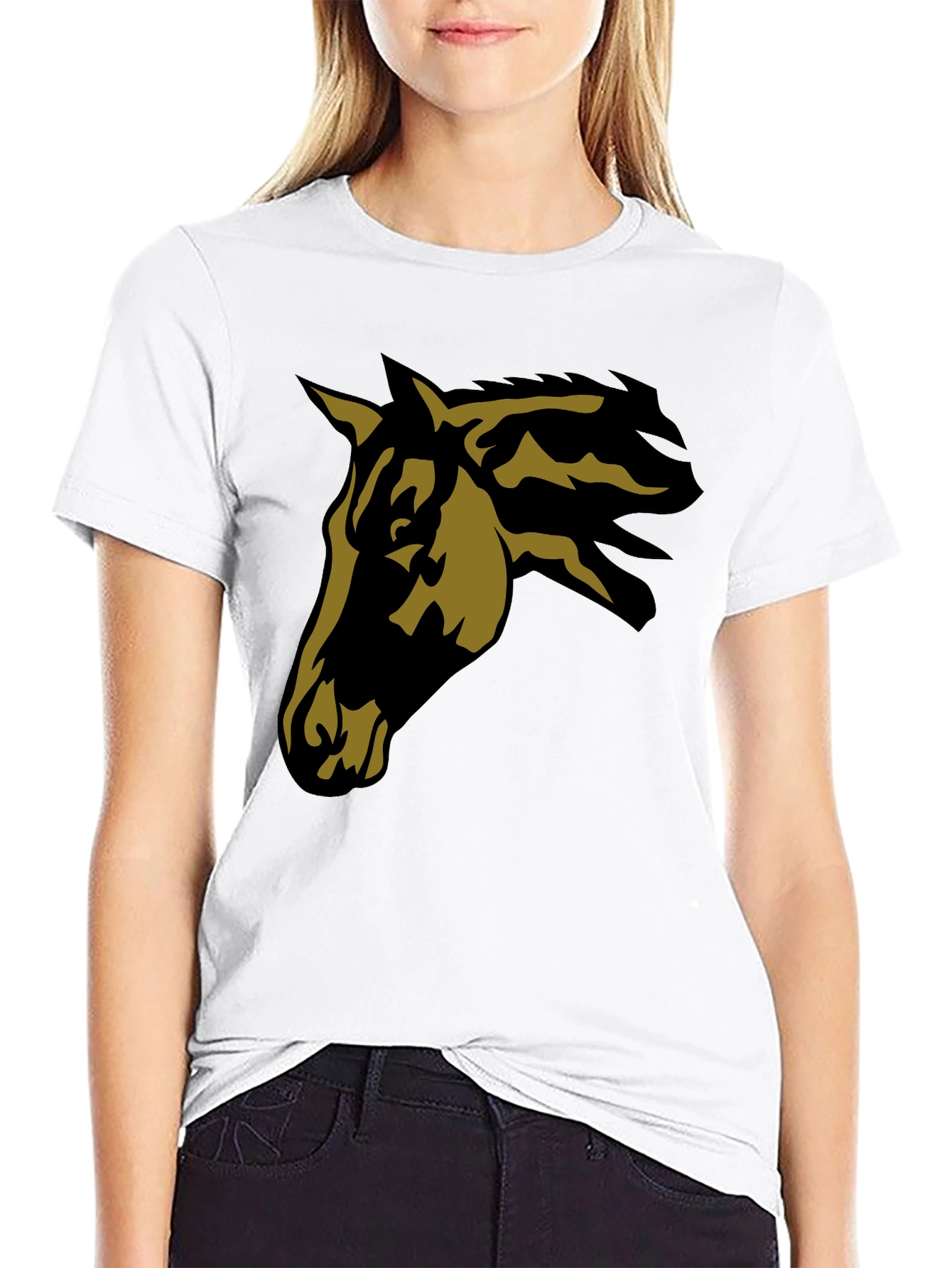 Black Black Horse Graphic Tee - Stylish Men's Casual T-Shirt view 9