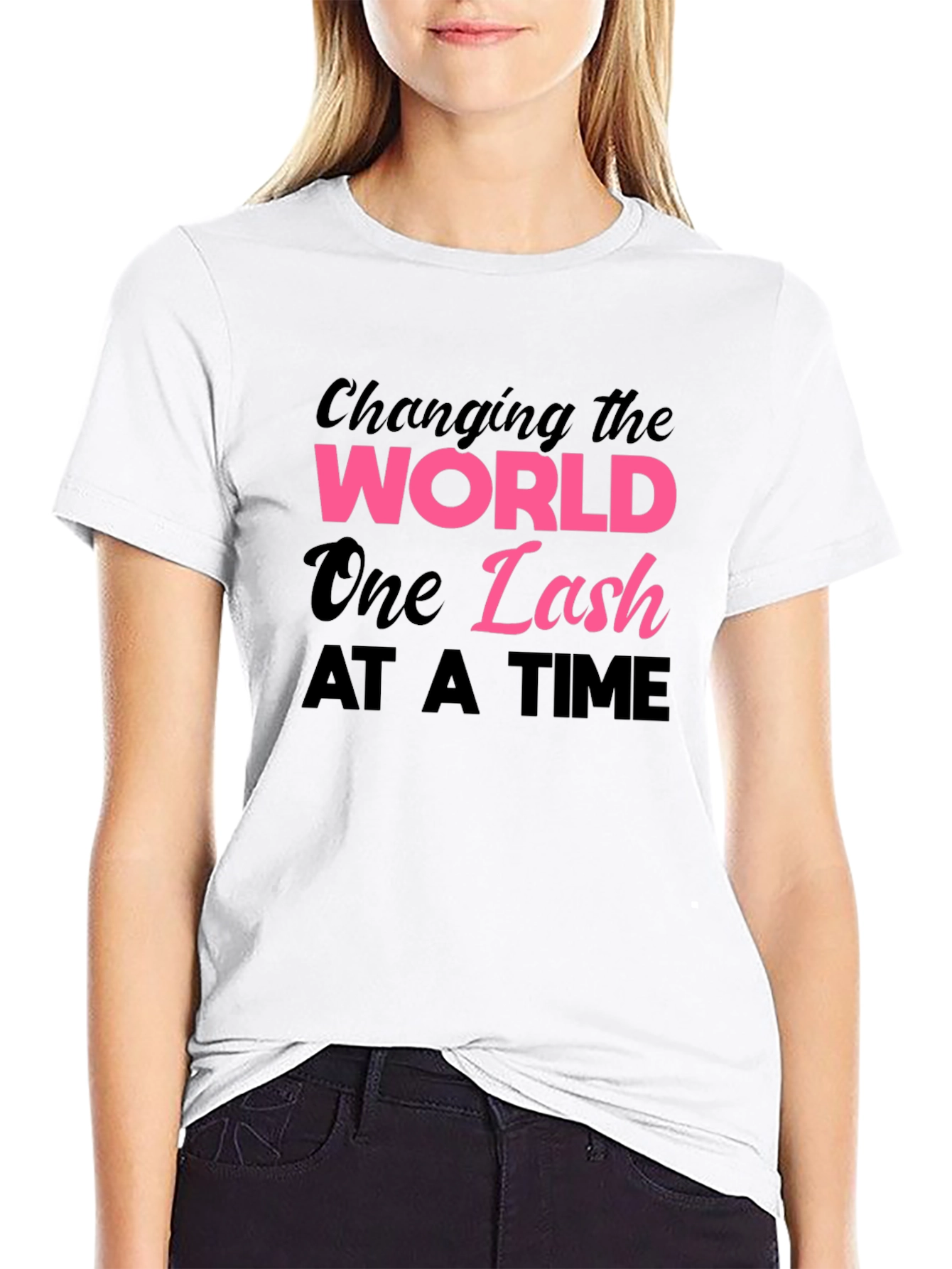 Black Changing the World One Lash at a Time T-Shirt view 9