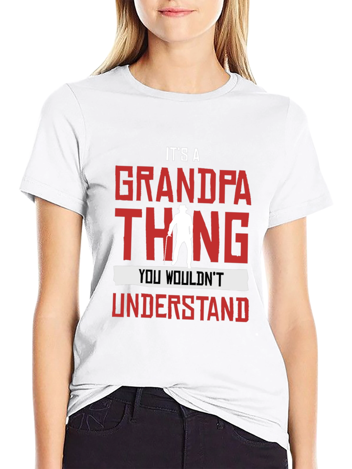 Black It's A Grandpa Thing T-Shirt view 9