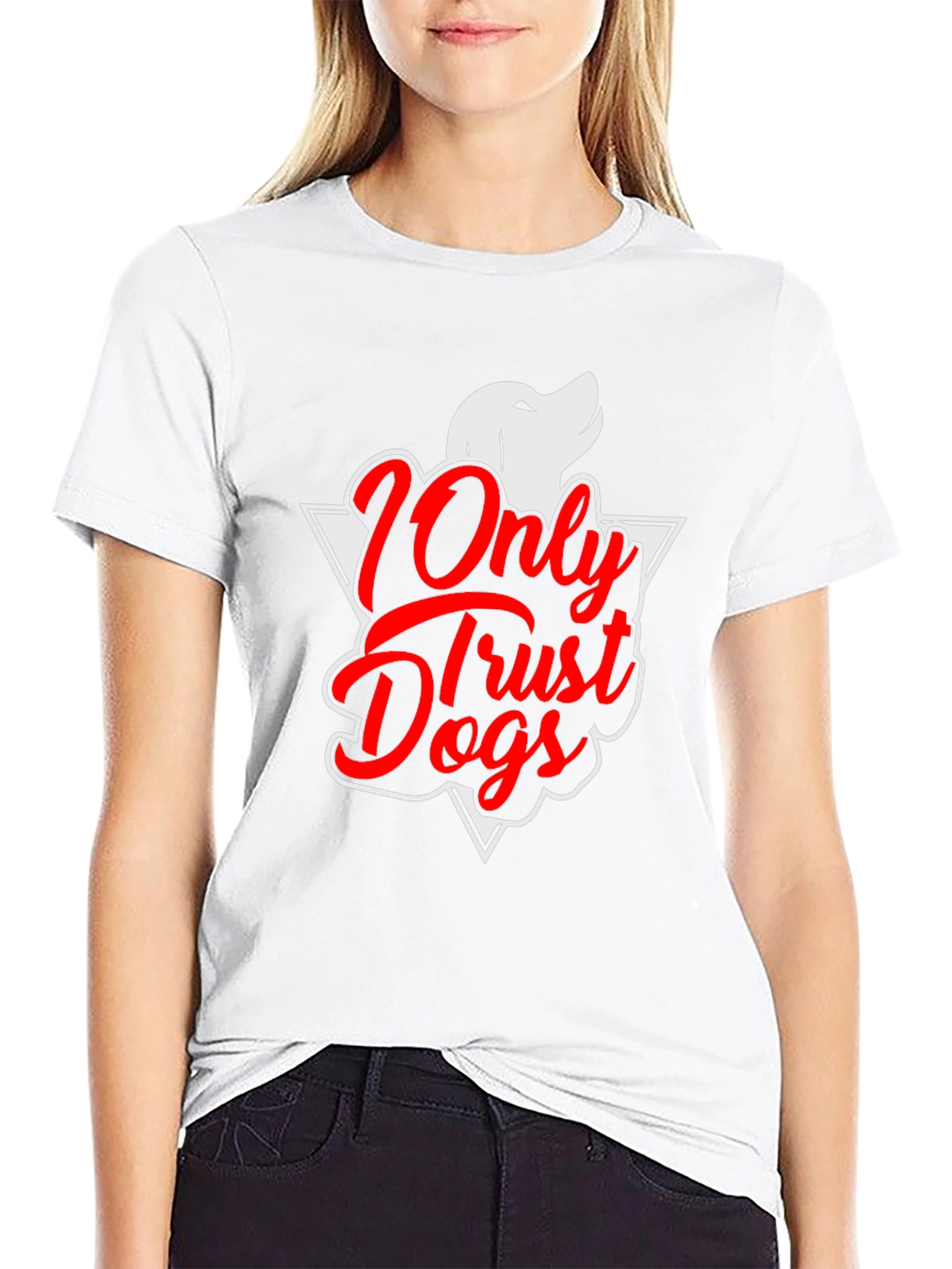 Black Only Trust Dogs Graphic T-Shirt view 9