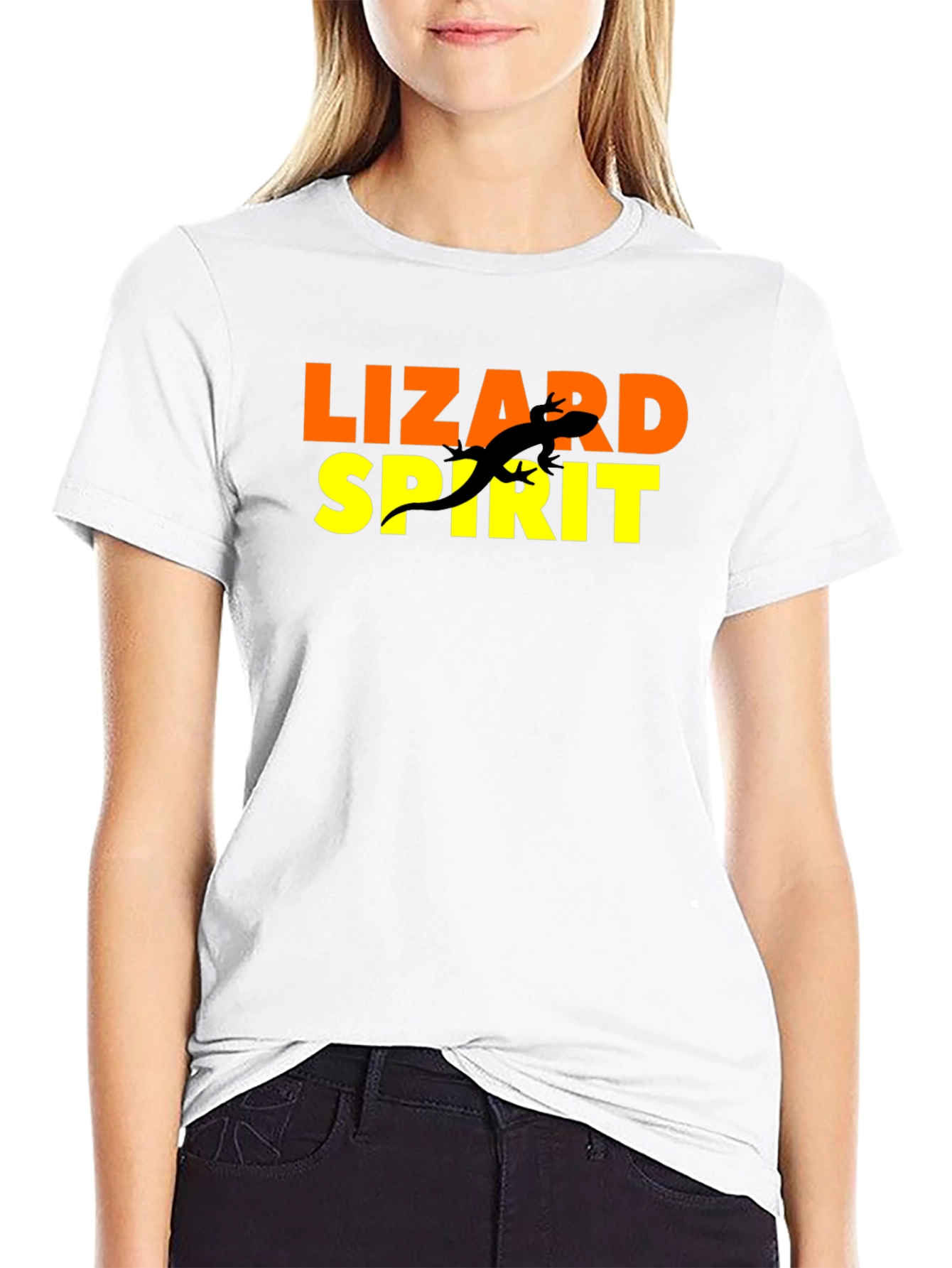 Black Lizard Spirit Graphic Tee - Black Cotton view 9