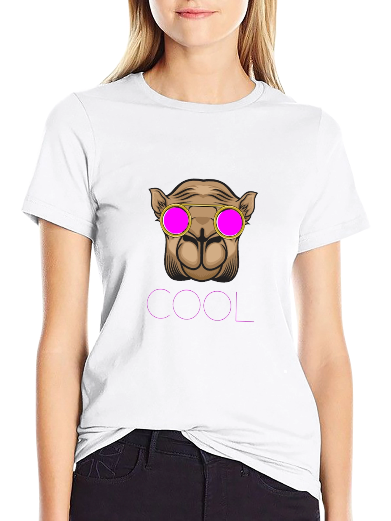Black Cool Camel Graphic Tee - Stylish Animal Design view 9