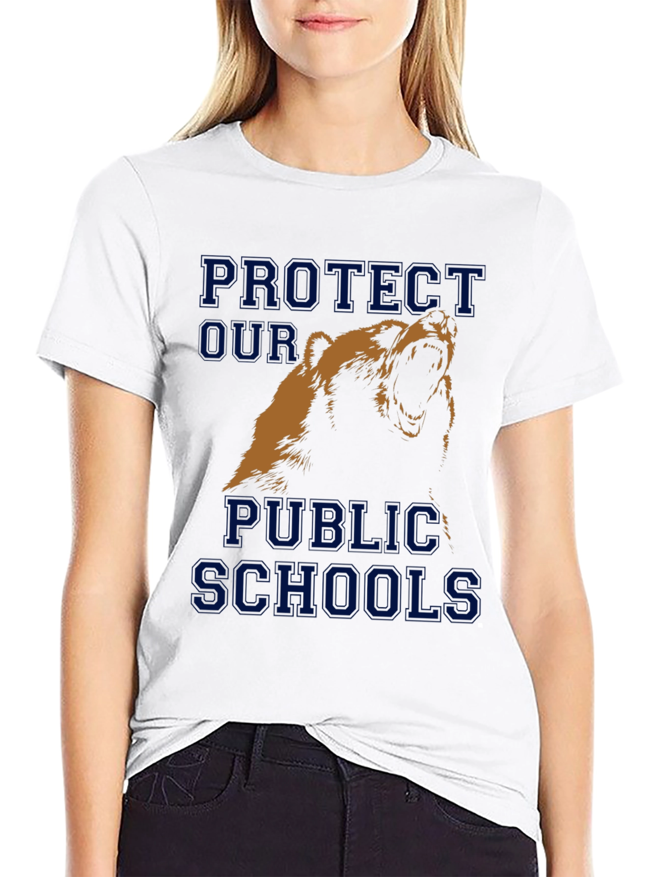 Black Protect Our Public Schools Graphic T-Shirt view 9