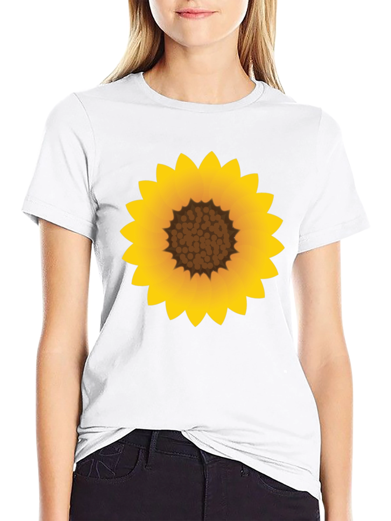 Black Sunflower Graphic Black T-Shirt view 9