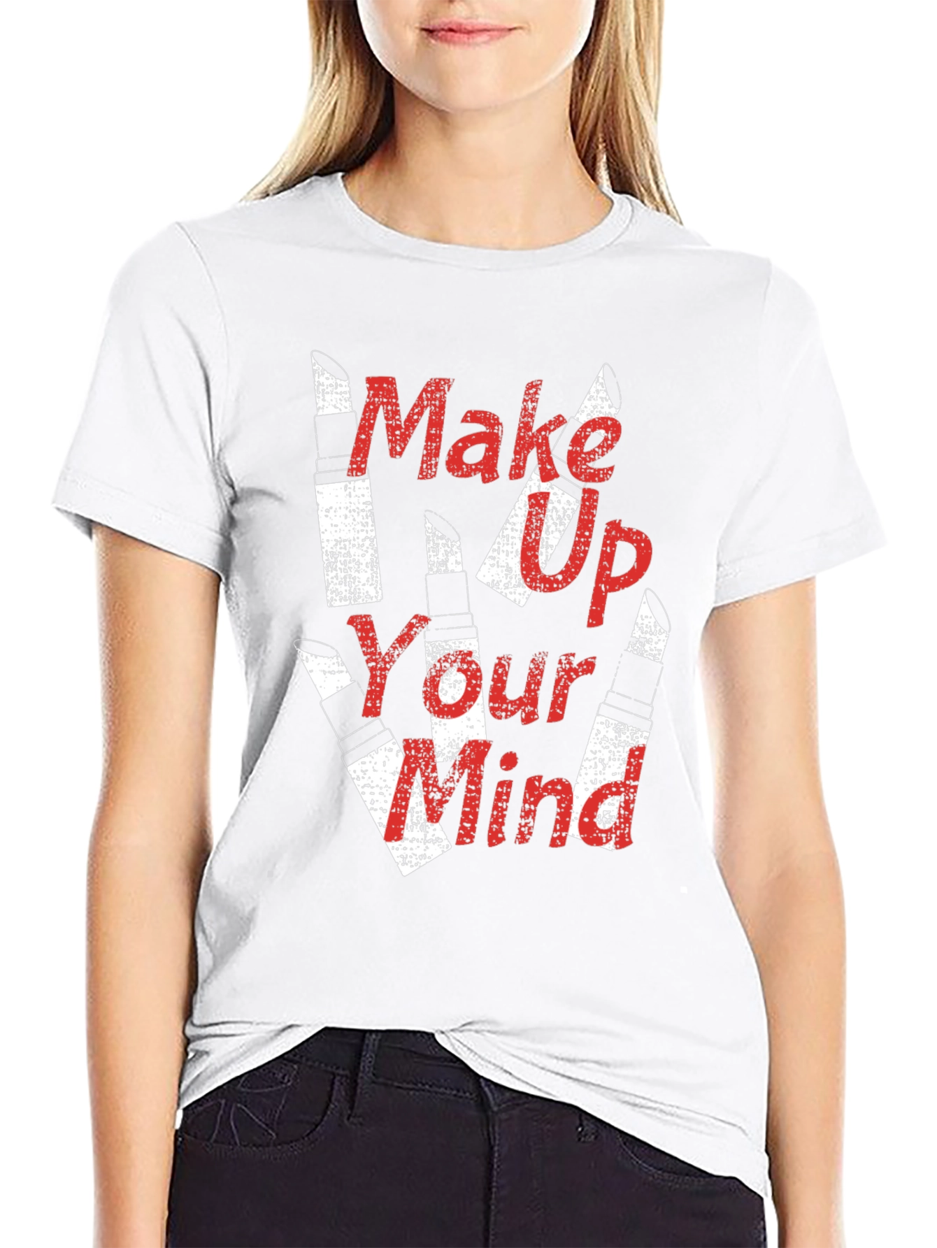 Black Make Up Your Mind Graphic Tee view 9