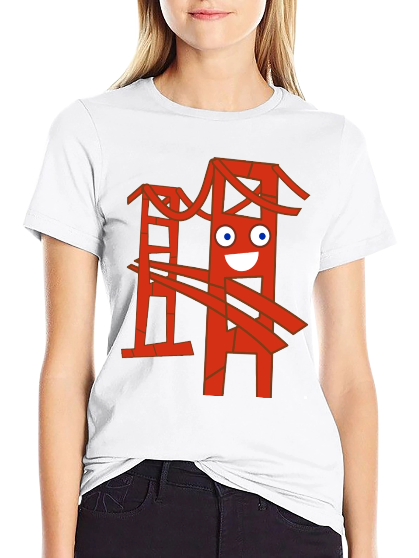 Black Funny Bridge Graphic T-Shirt - Black view 9