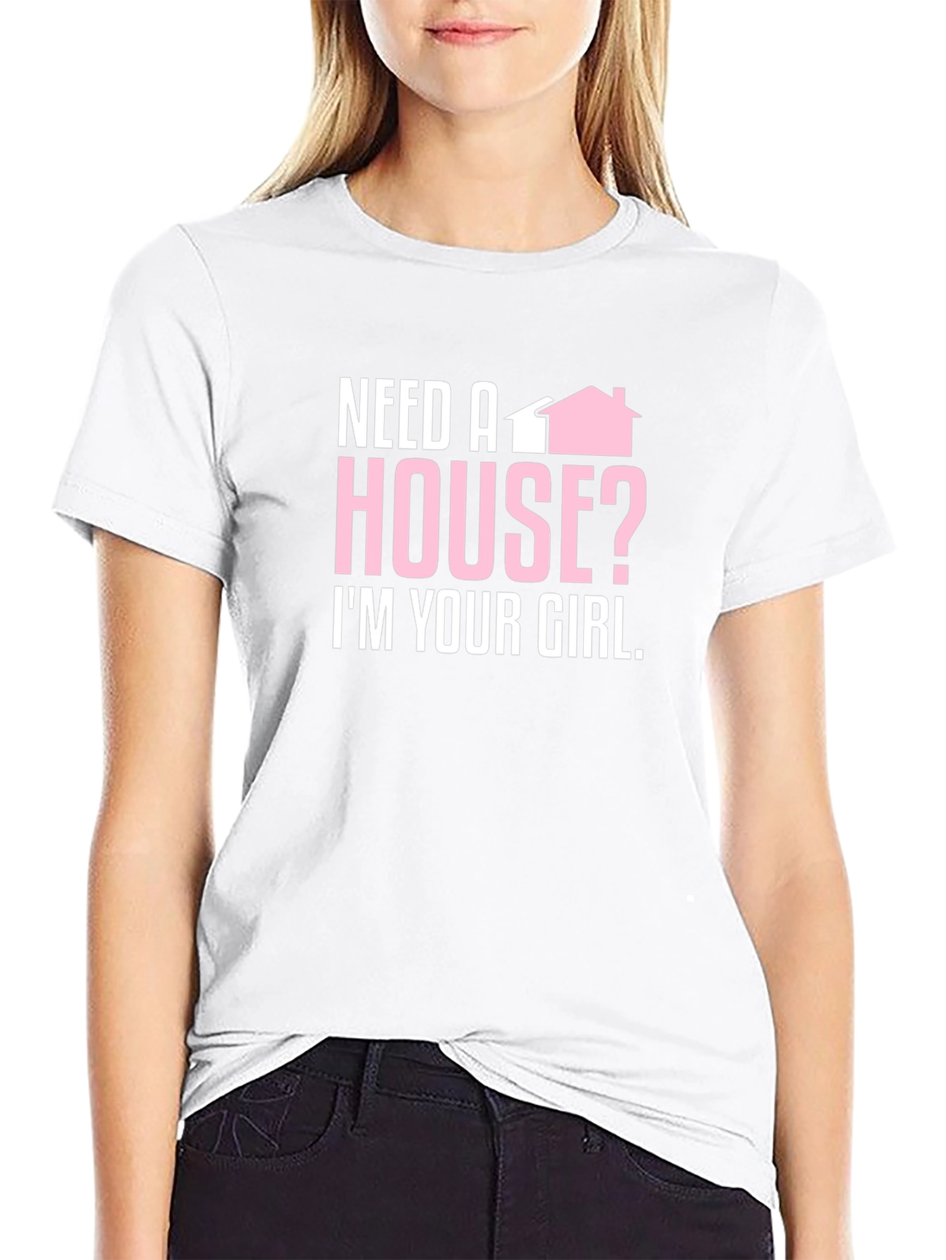 Black Need a House? Black Graphic Tee view 9