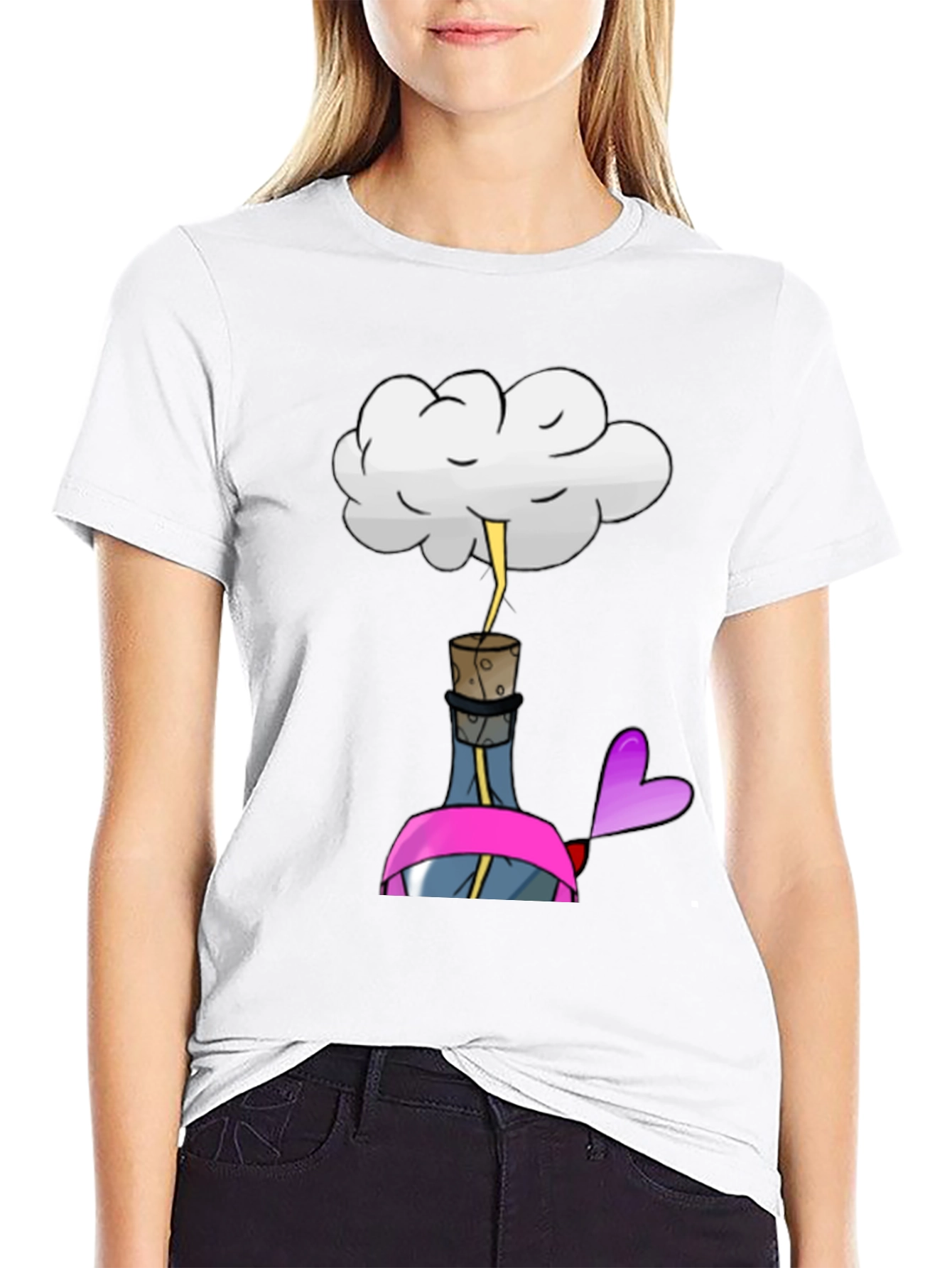 Black Cloud Lightning in a Bottle Black T-Shirt view 9