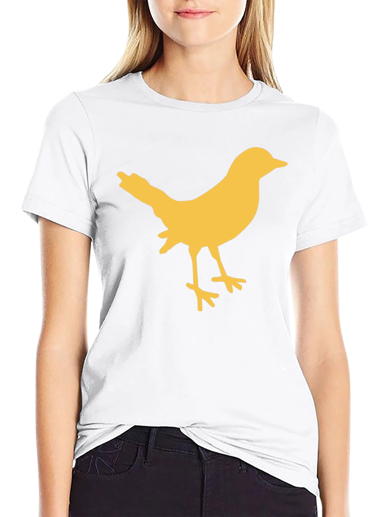 Black Bird Silhouette Graphic Tee - Casual Black T-Shirt view 9