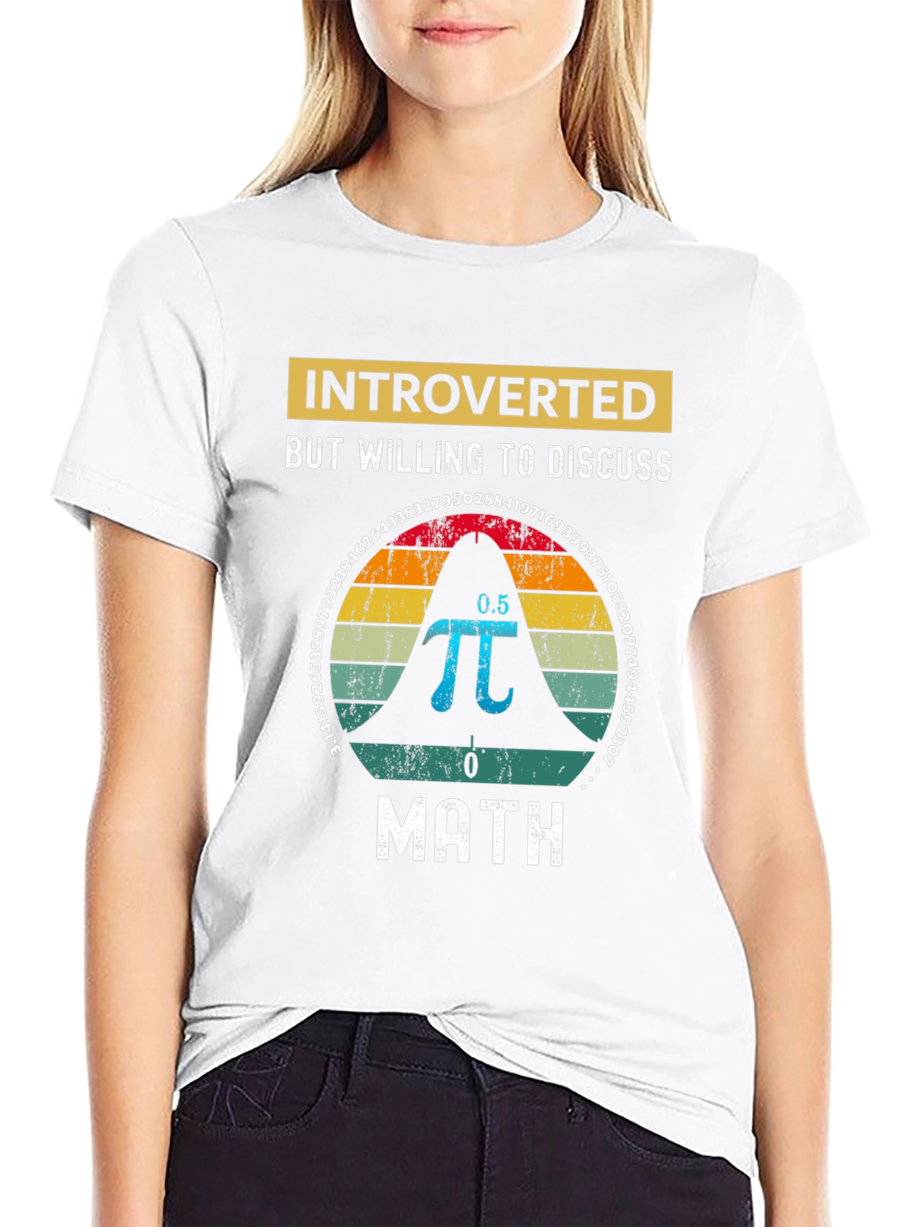 Black Introverted Math T-Shirt view 9