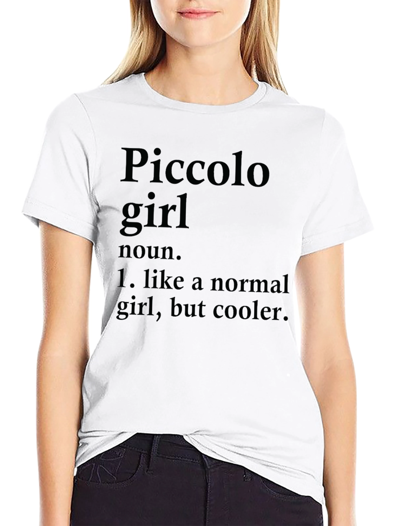 Black Cool Piccolo Girl T-Shirt - Unique Definition Tee view 9