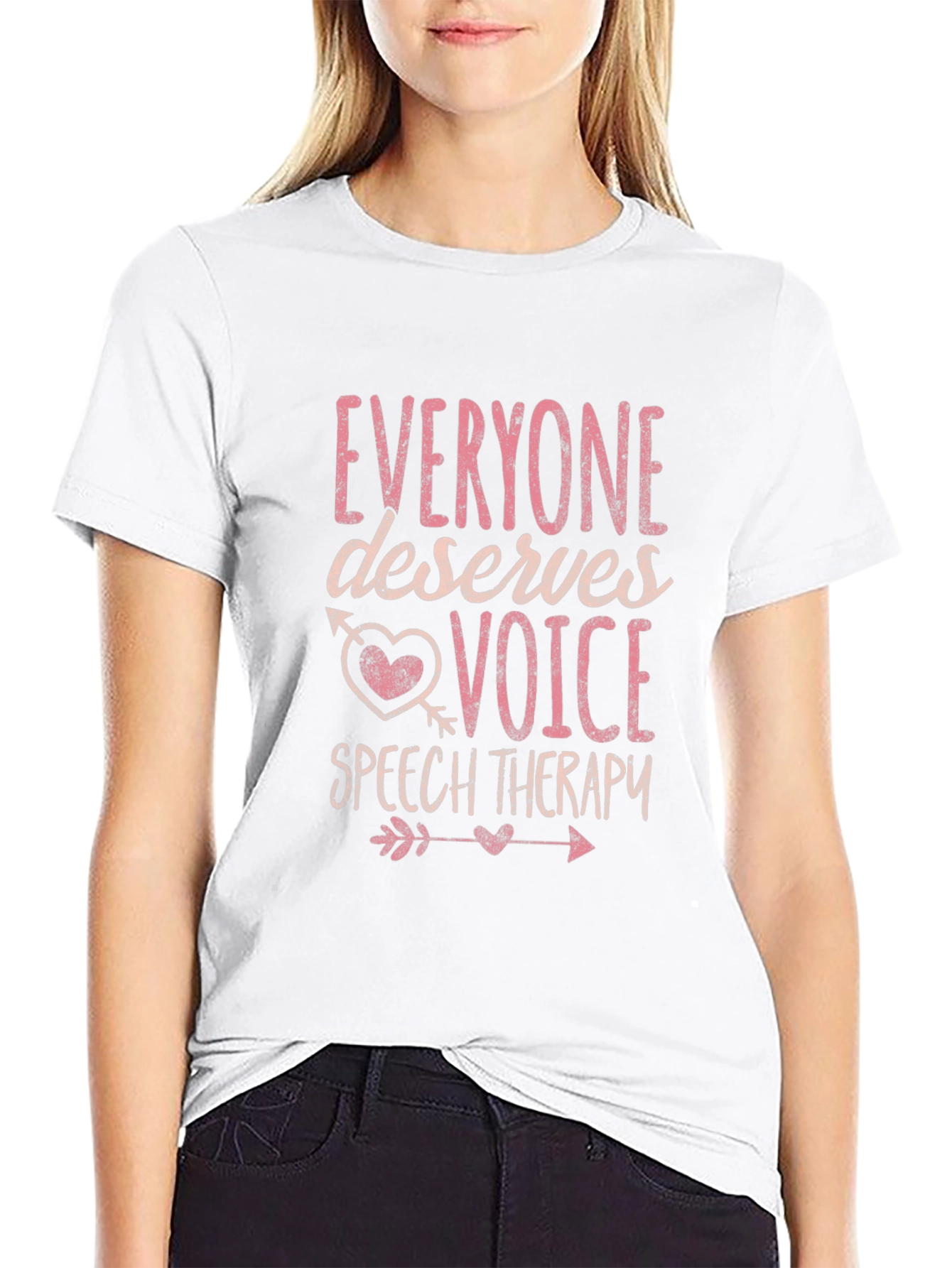 Black Everyone Deserves Voice Speech Therapy T-Shirt view 9