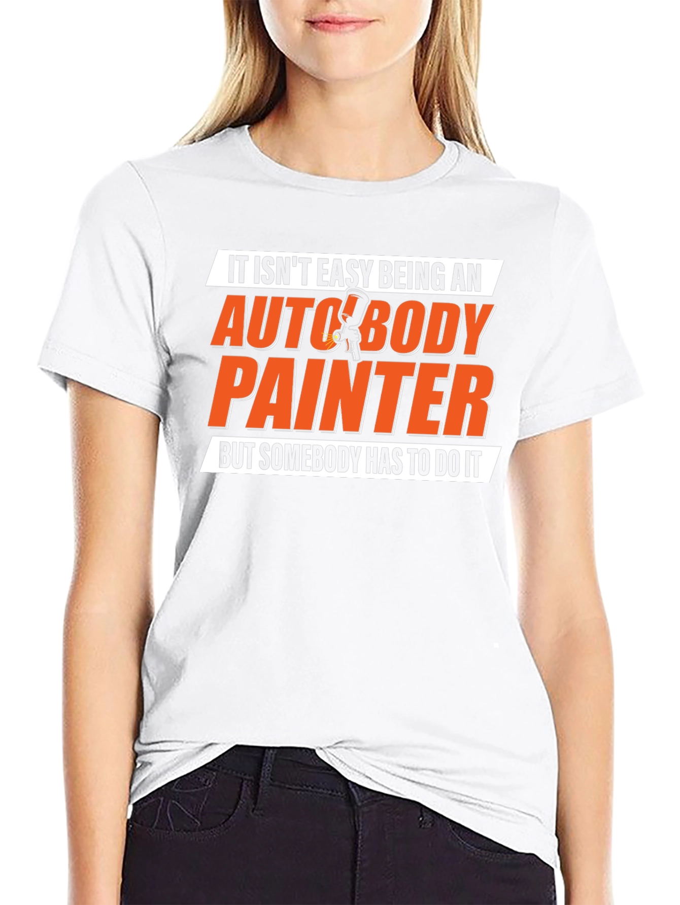 Black Auto Body Painter Graphic Tee - Black view 9