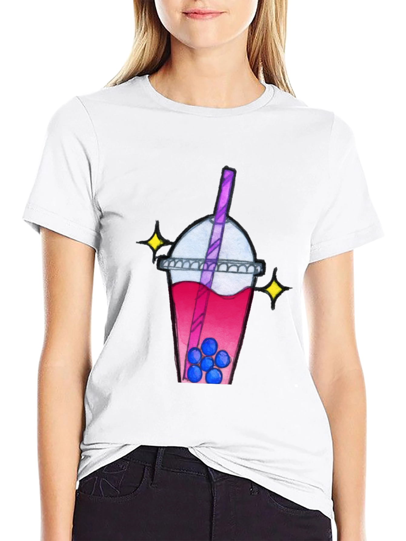 Black Boba Tea Graphic Tee view 9