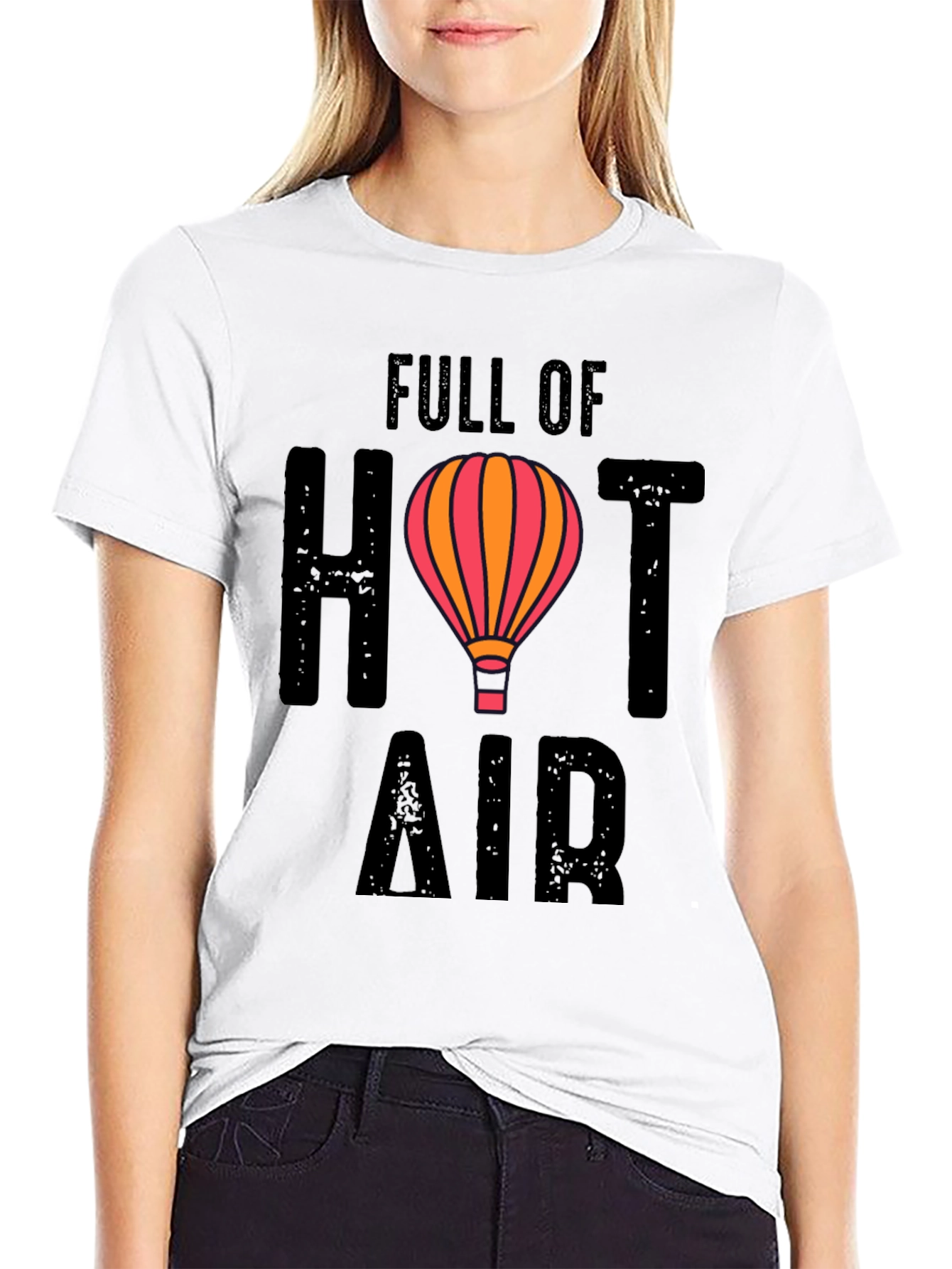 Black Full of Hot Air Graphic Tee view 9