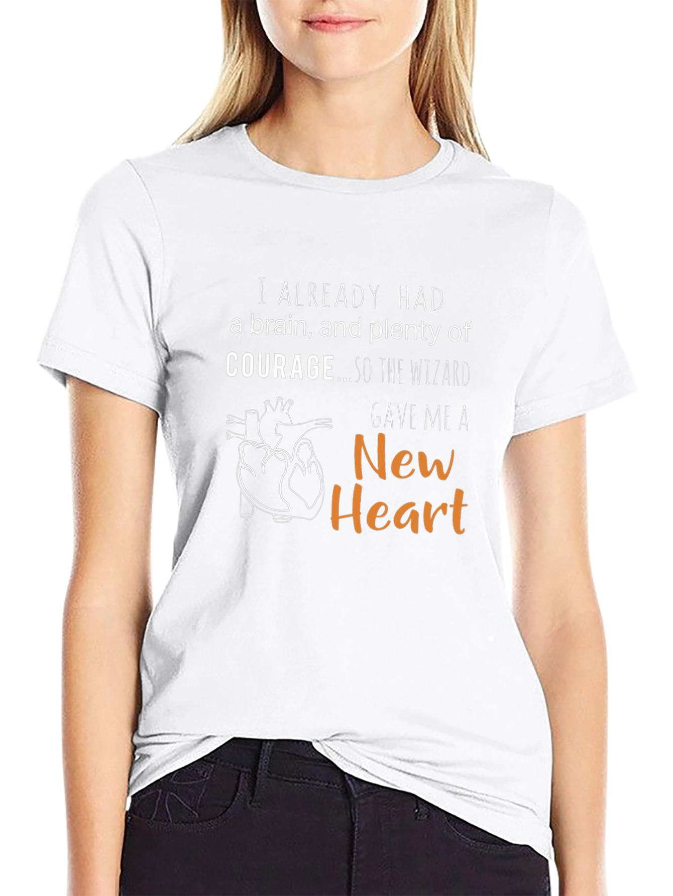 Black I Already Had A Brain New Heart T-Shirt view 9