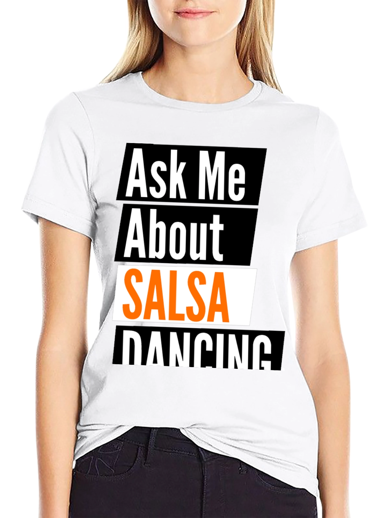 Black Ask Me About Salsa Dancing T-Shirt view 9