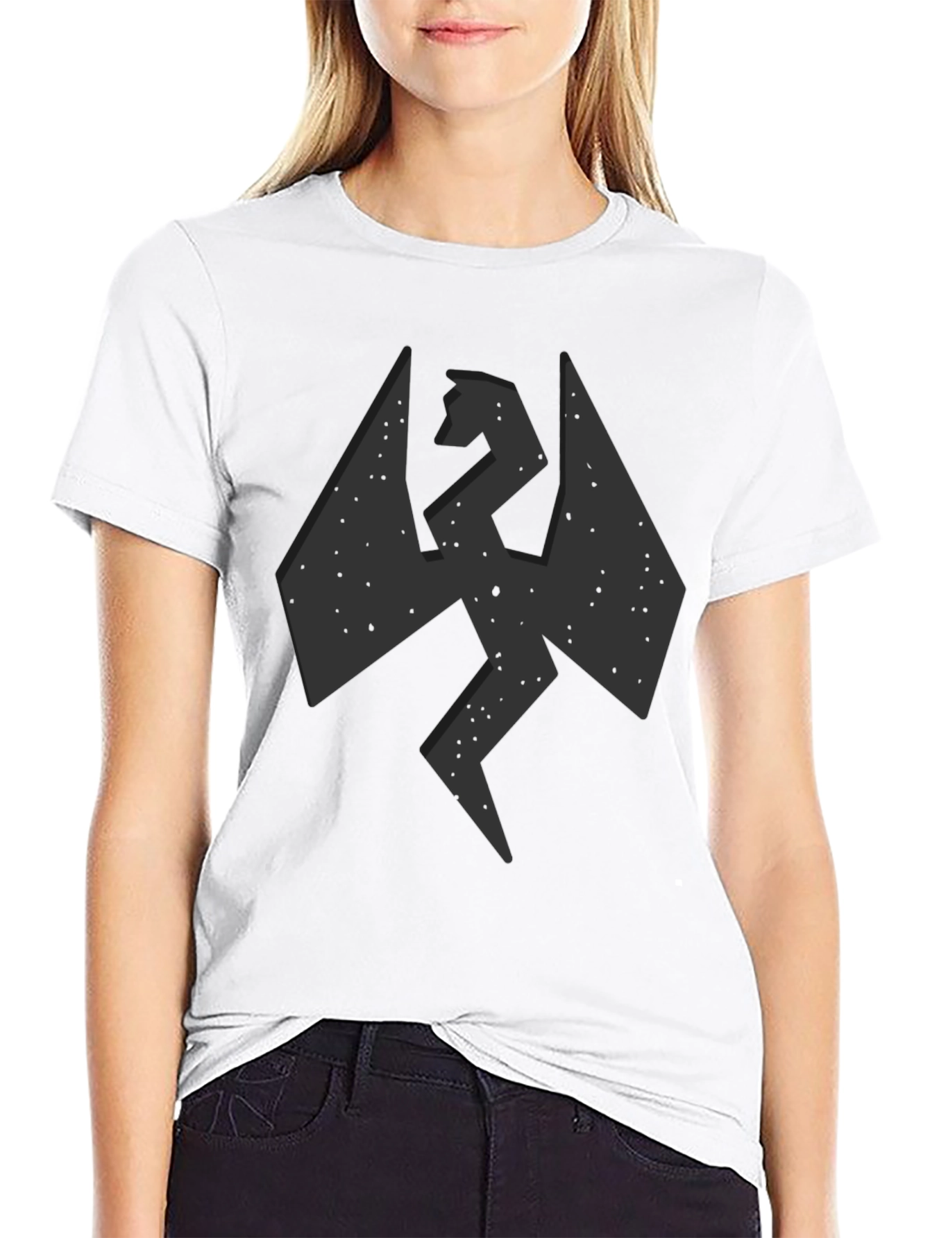 Black Men's Black Graphic Tee - Dragon Design view 9