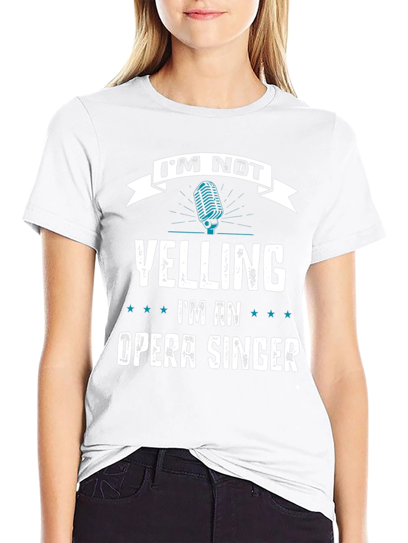 Black Opera Singer T-Shirt - I'm Not Yelling Funny Gift view 9