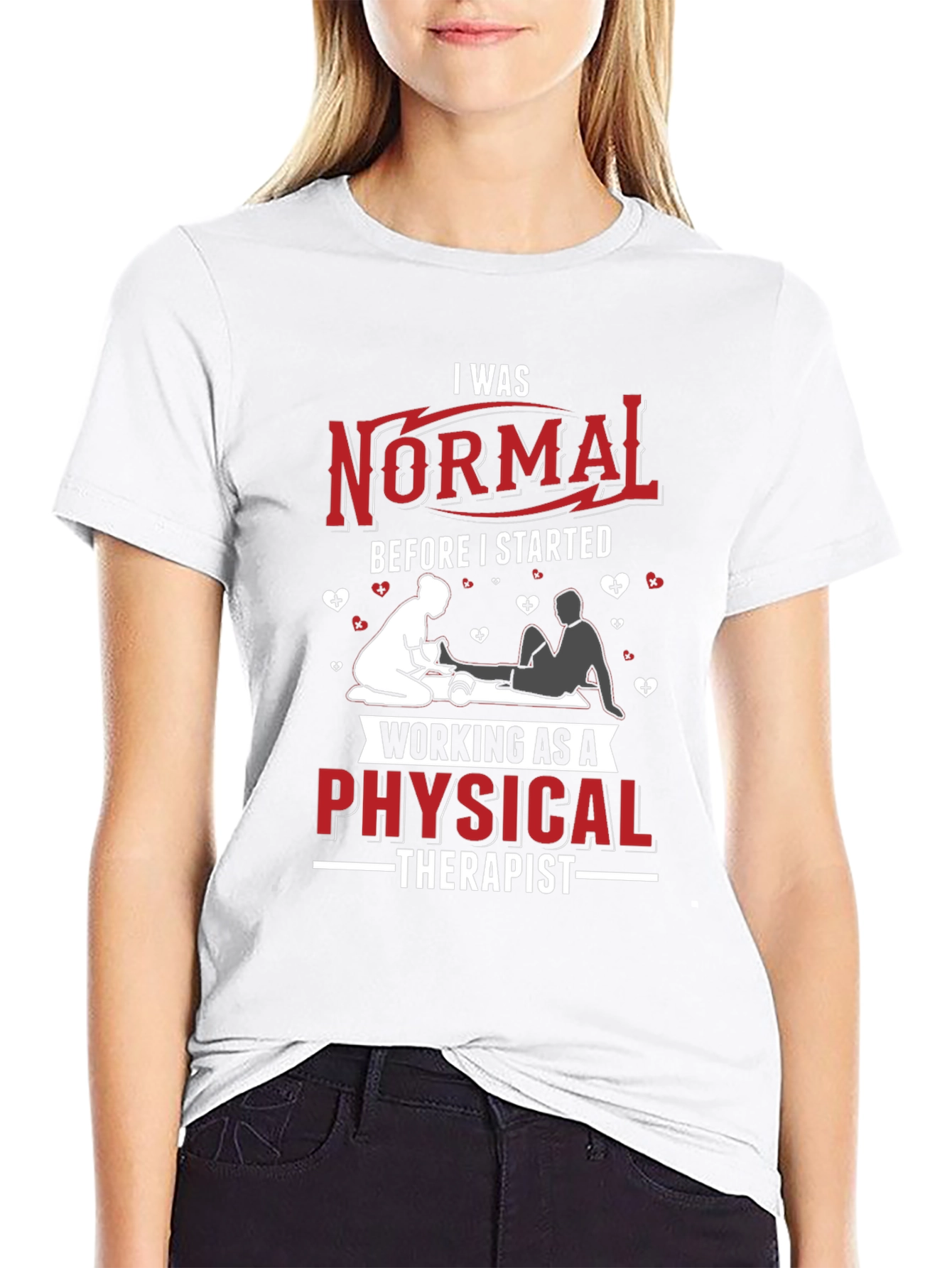 Black Physical Therapist Novelty Graphic T-Shirt view 9