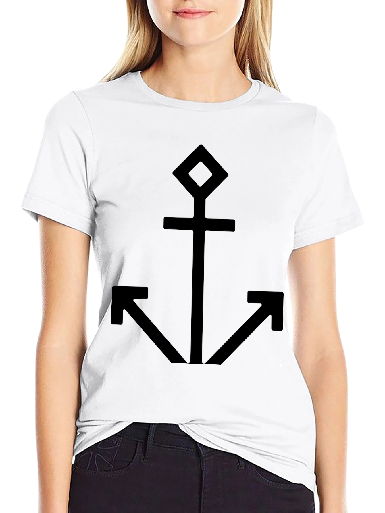 Black Anchor Graphic Black T-Shirt view 9