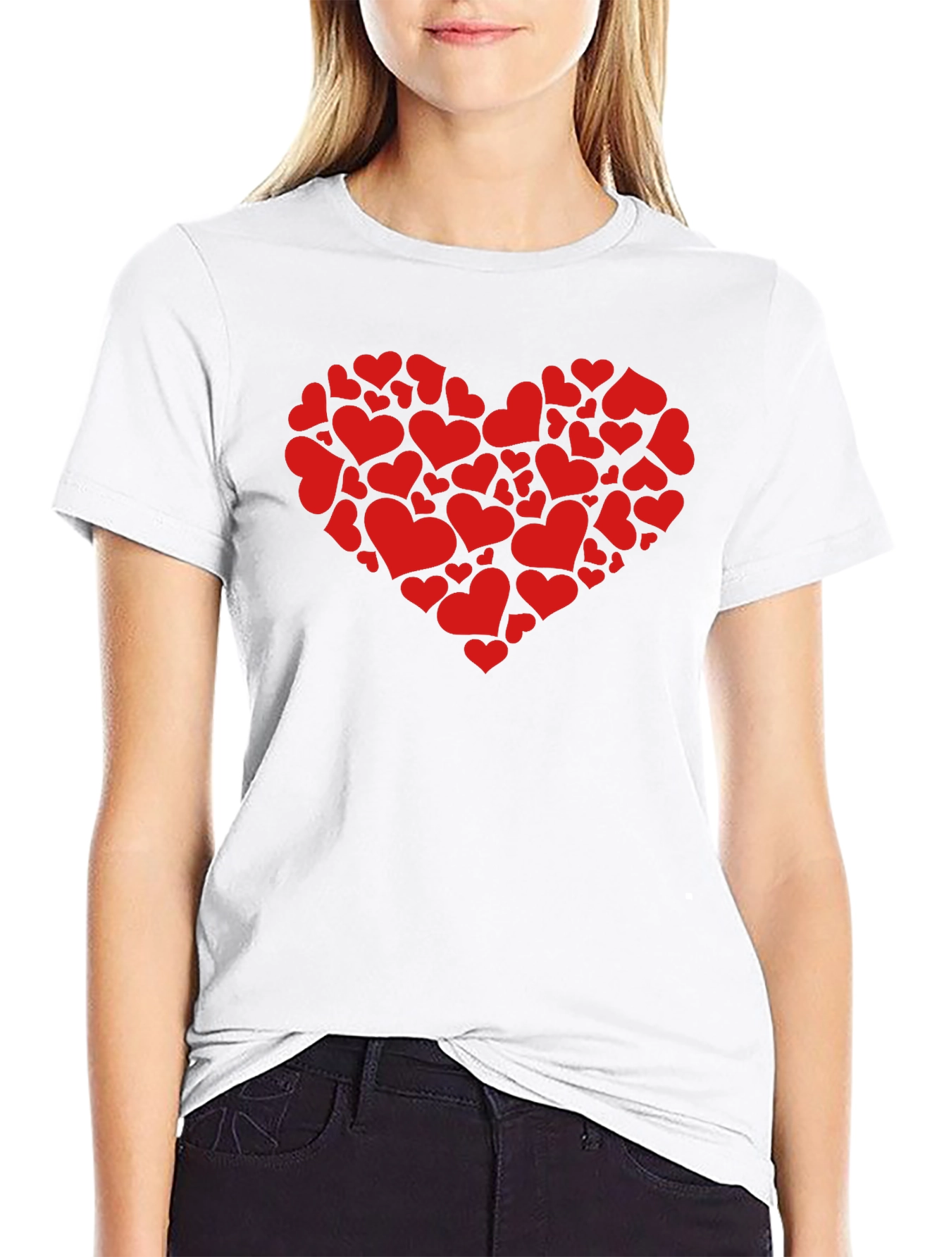 Black Heart Full of Hearts Black T-Shirt view 9