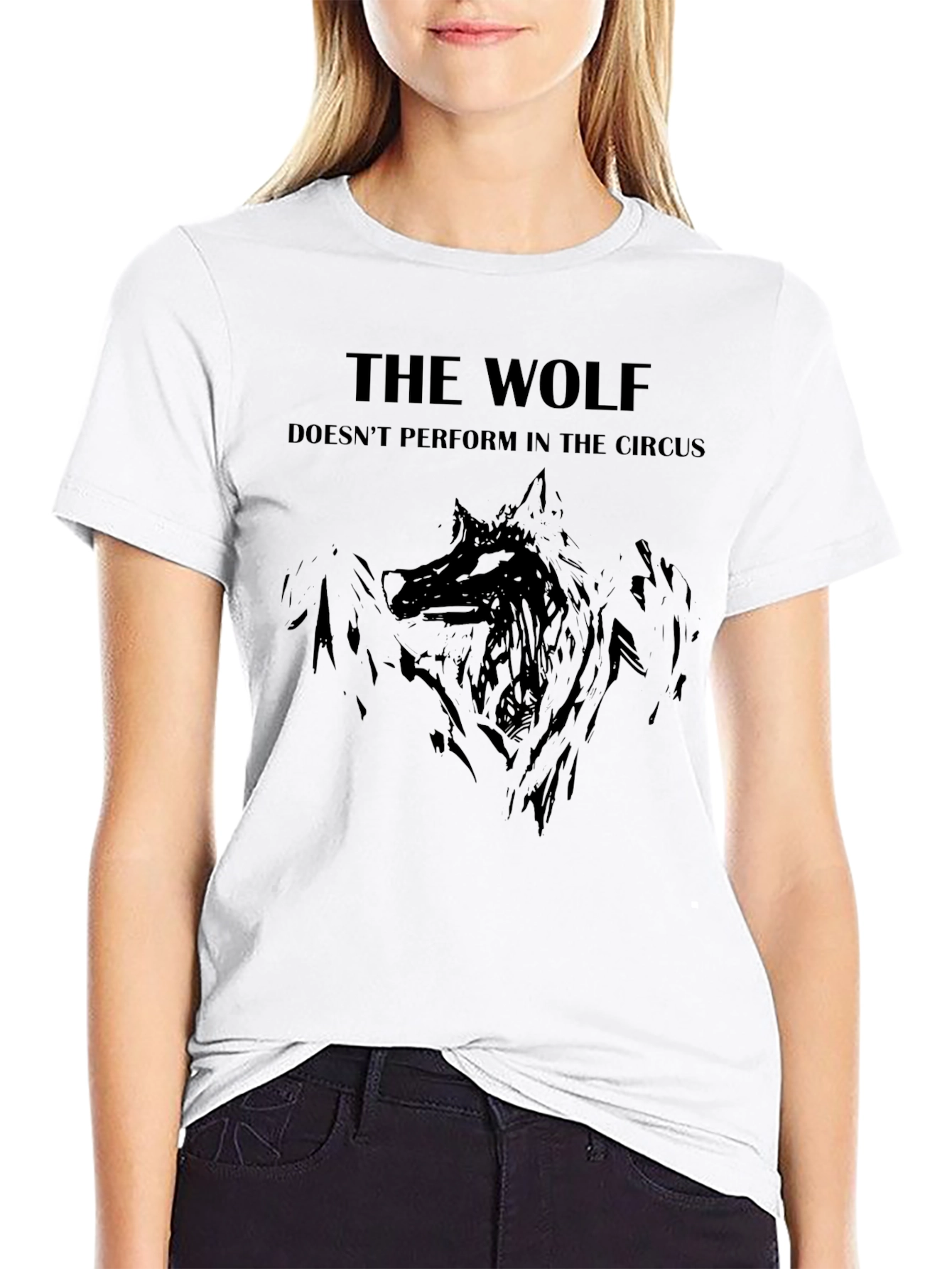 Black The Wolf T-Shirt: Doesn't Perform in The Circus view 9